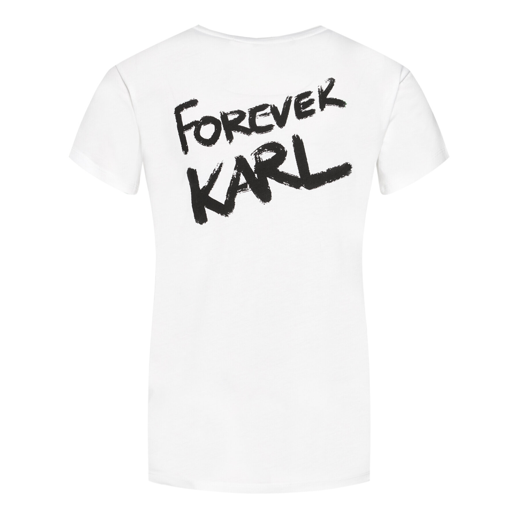 KARL LAGERFELD Тишърт Forever 205W1702 Бял Long Fit - Pepit.bg