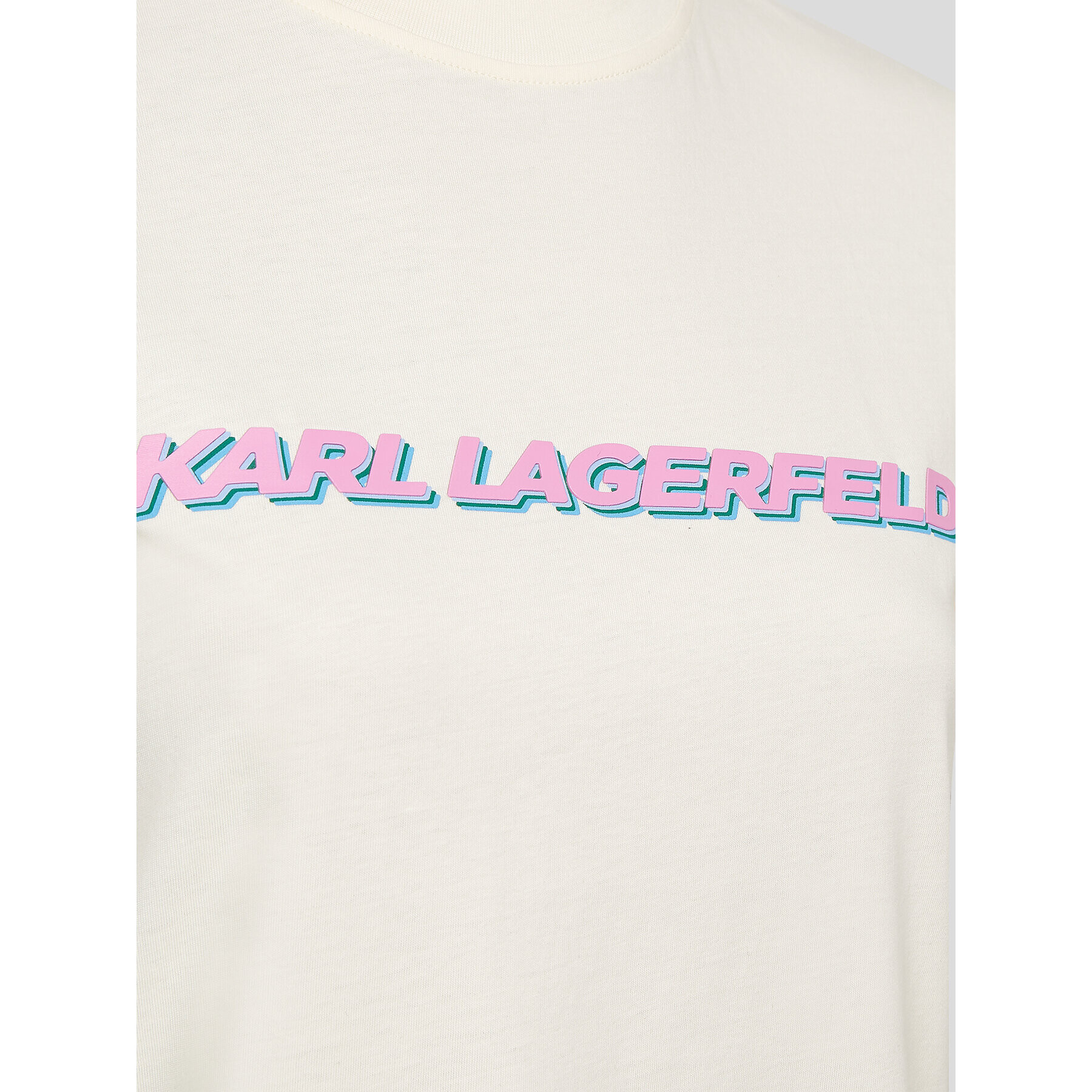 KARL LAGERFELD Тишърт Future Logo 225W1701 Бежов Regular Fit - Pepit.bg