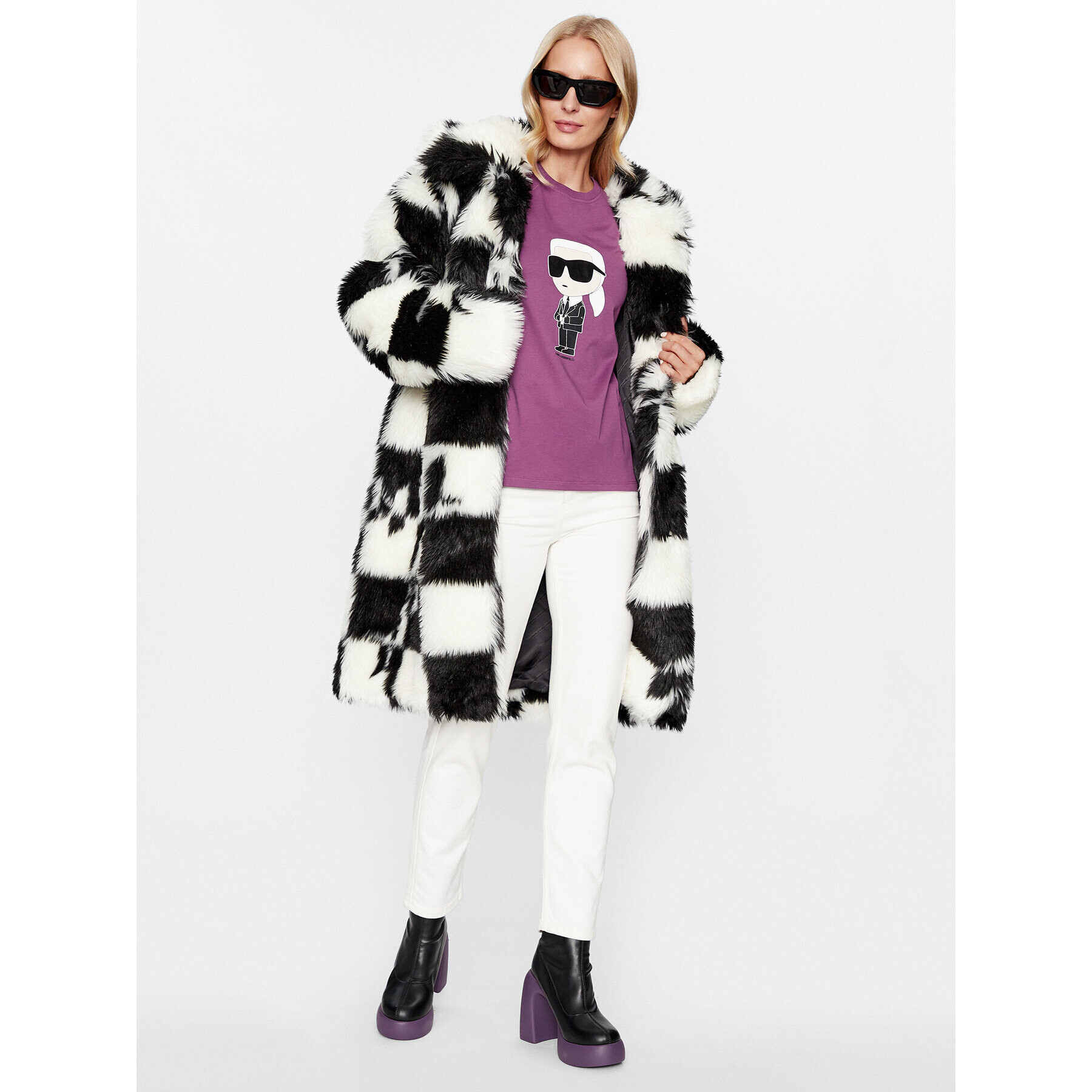 KARL LAGERFELD Тишърт Ikonik 2.0 230W1700 Розов Regular Fit - Pepit.bg