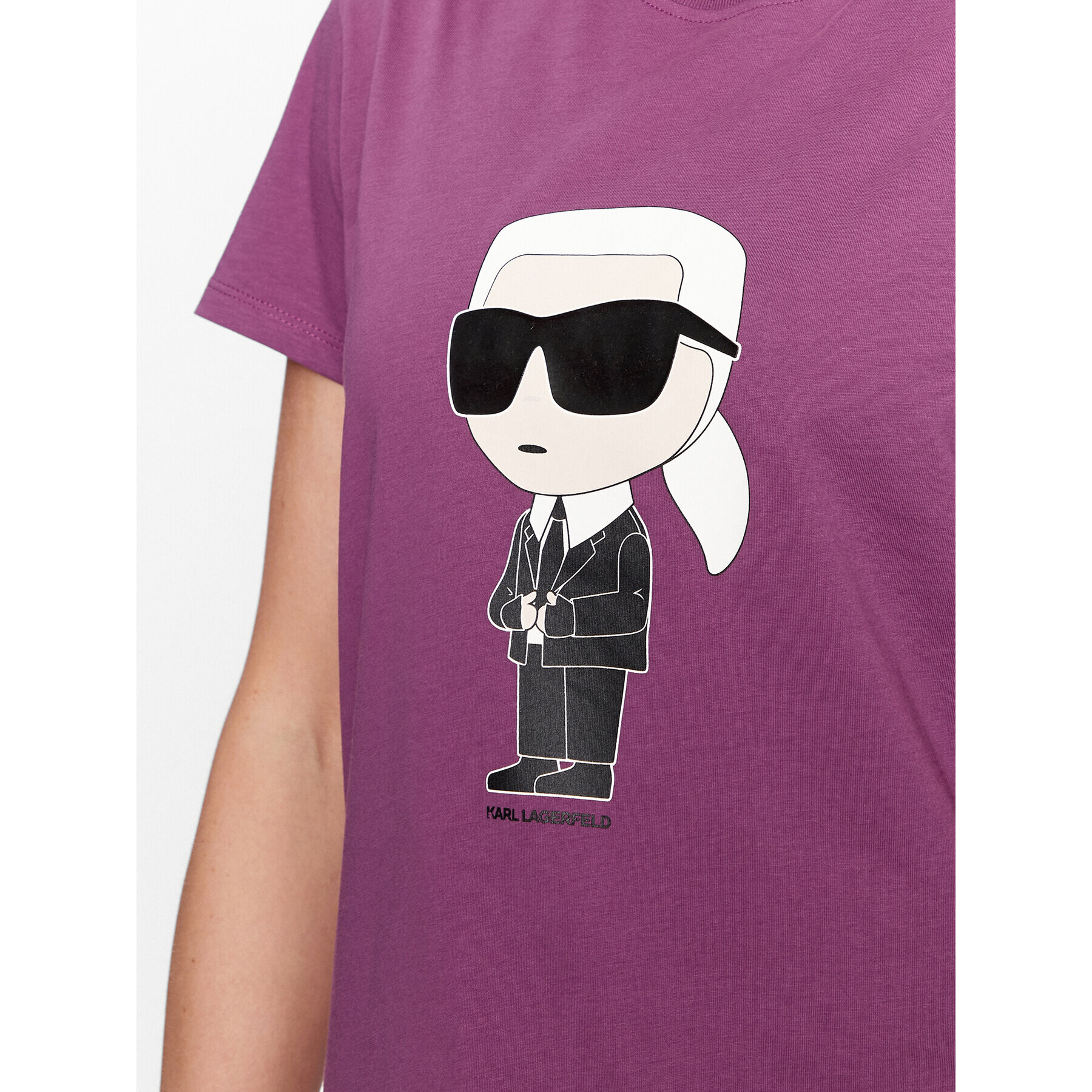 KARL LAGERFELD Тишърт Ikonik 2.0 230W1700 Розов Regular Fit - Pepit.bg