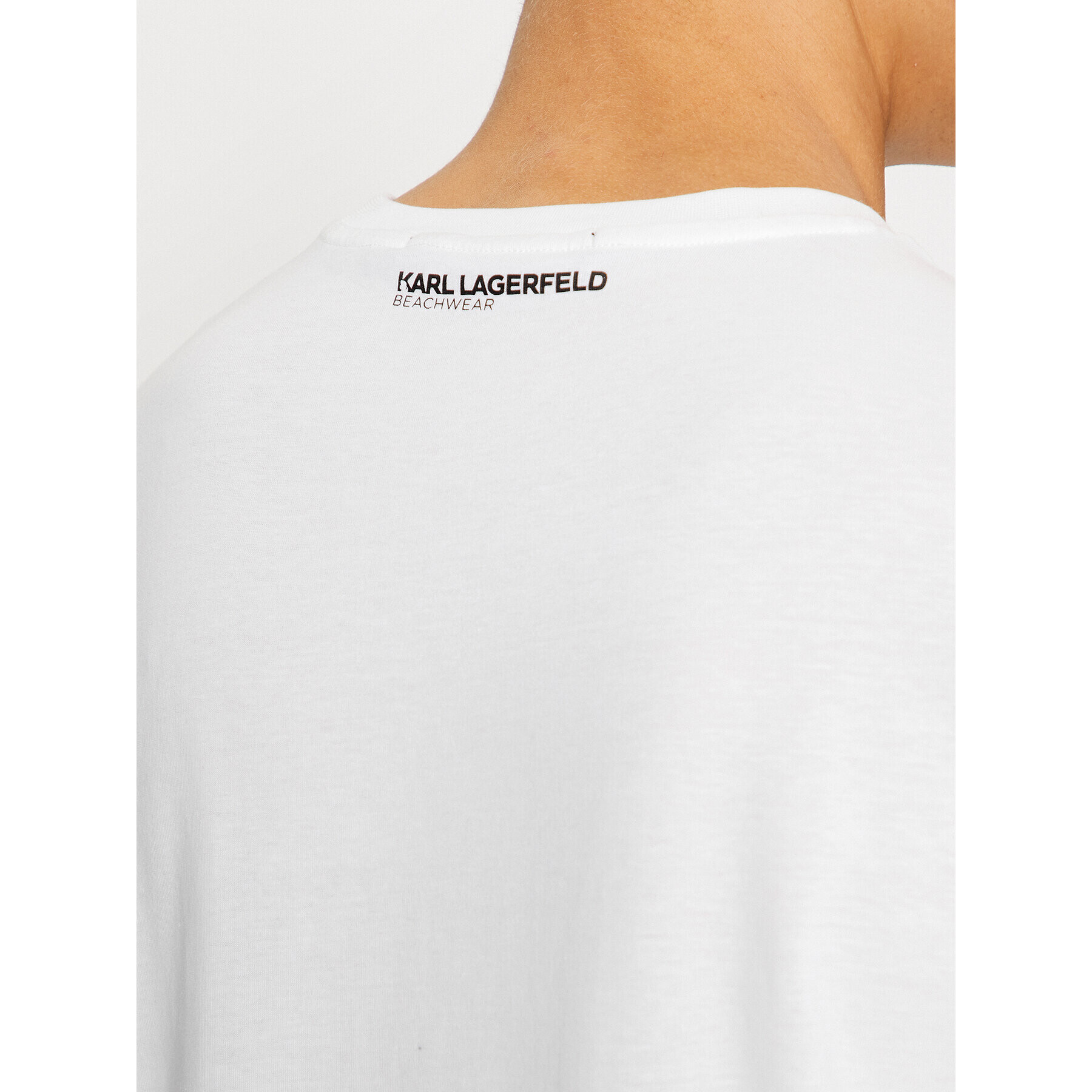 KARL LAGERFELD Тишърт Karl Logo Regular T-Shirt 230M2211 Бял Regular Fit - Pepit.bg