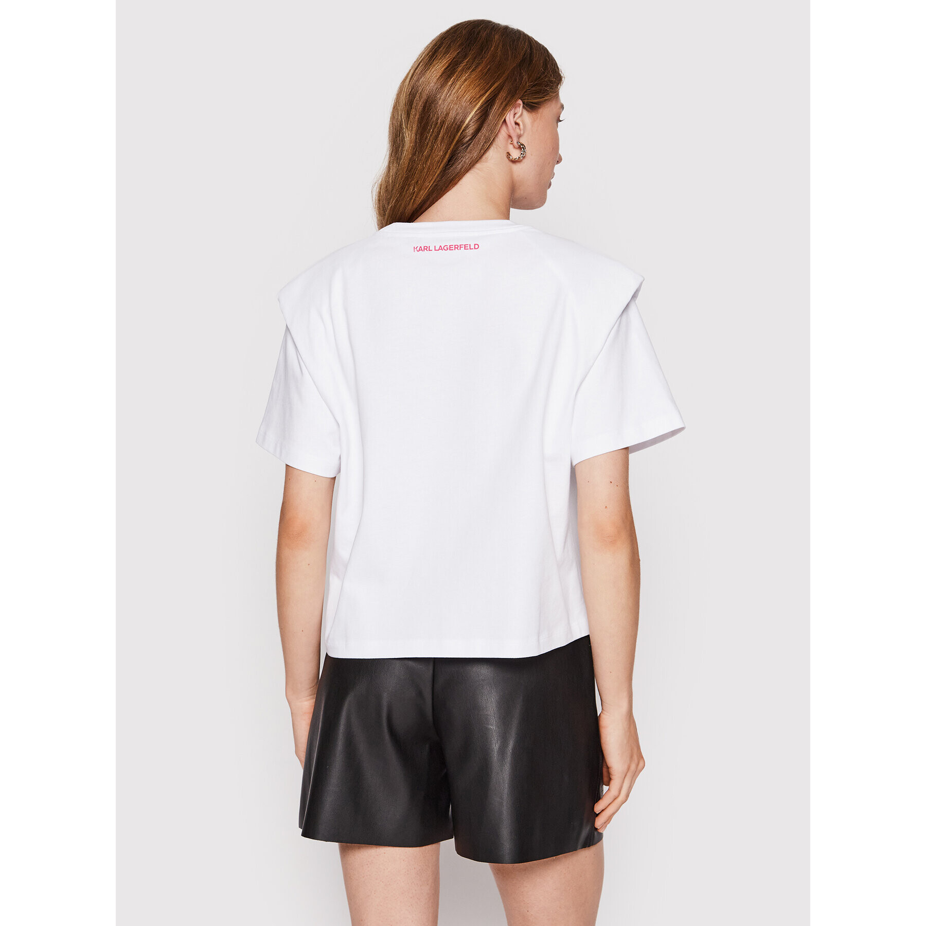 KARL LAGERFELD Тишърт Logo 221W1717 Бял Relaxed Fit - Pepit.bg