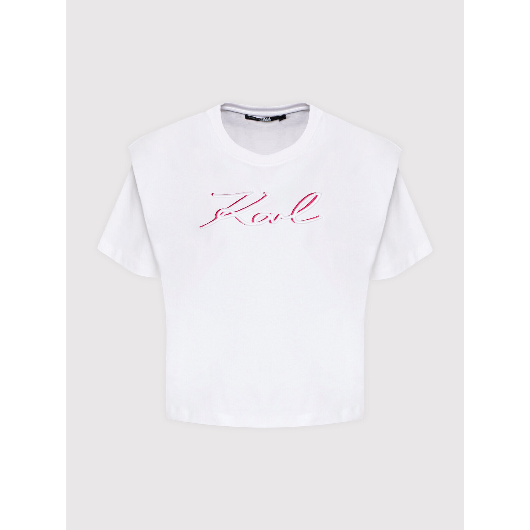 KARL LAGERFELD Тишърт Logo 221W1717 Бял Relaxed Fit - Pepit.bg