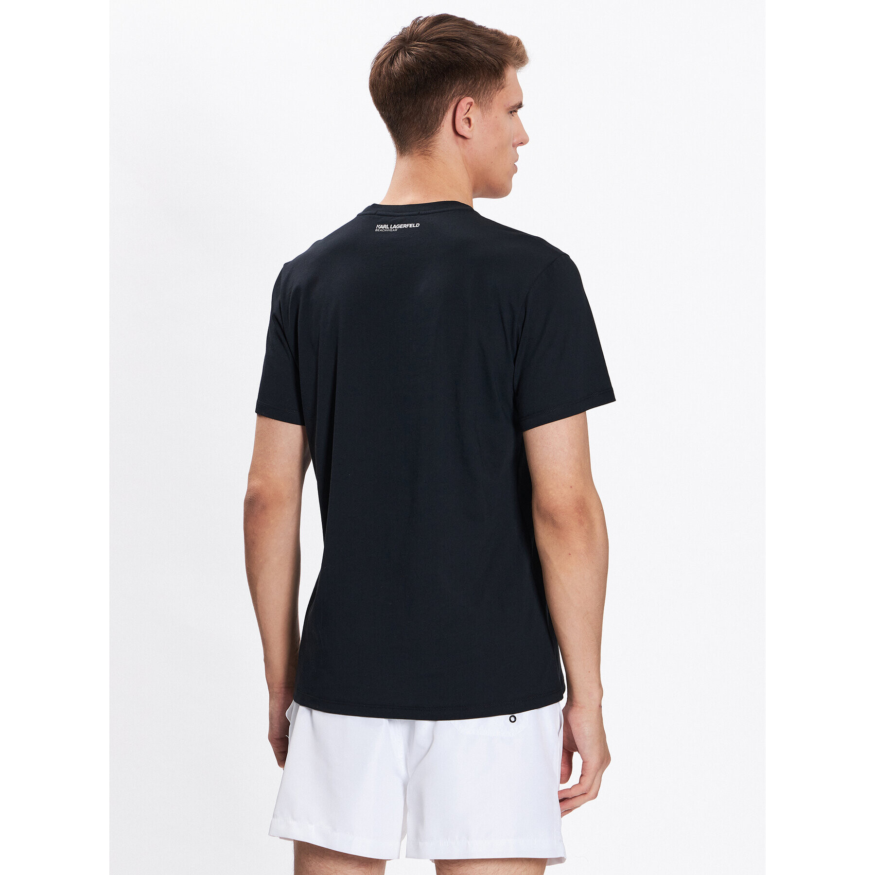 KARL LAGERFELD Тишърт Logo 230M2211 Черен Regular Fit - Pepit.bg