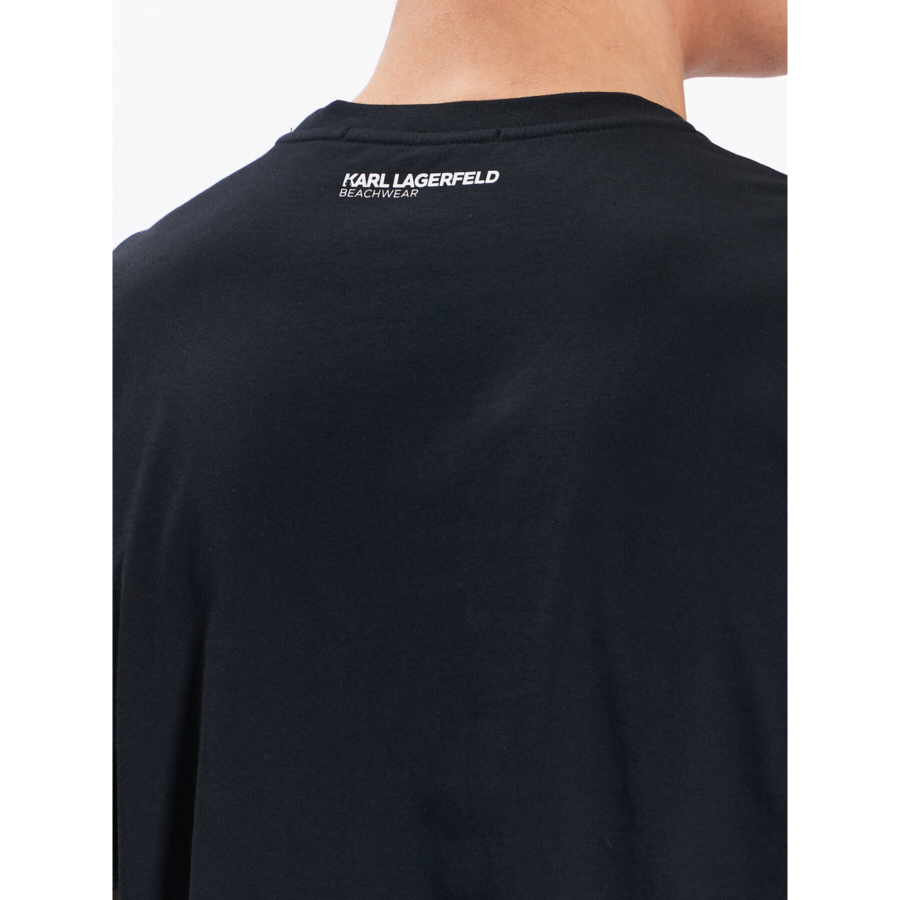 KARL LAGERFELD Тишърт Logo 230M2211 Черен Regular Fit - Pepit.bg