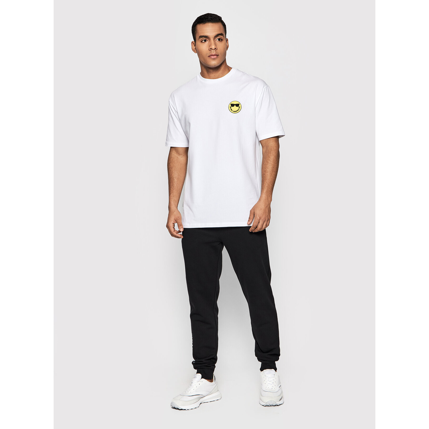 KARL LAGERFELD Тишърт SMILEY WORLD 755440 Бял Regular Fit - Pepit.bg