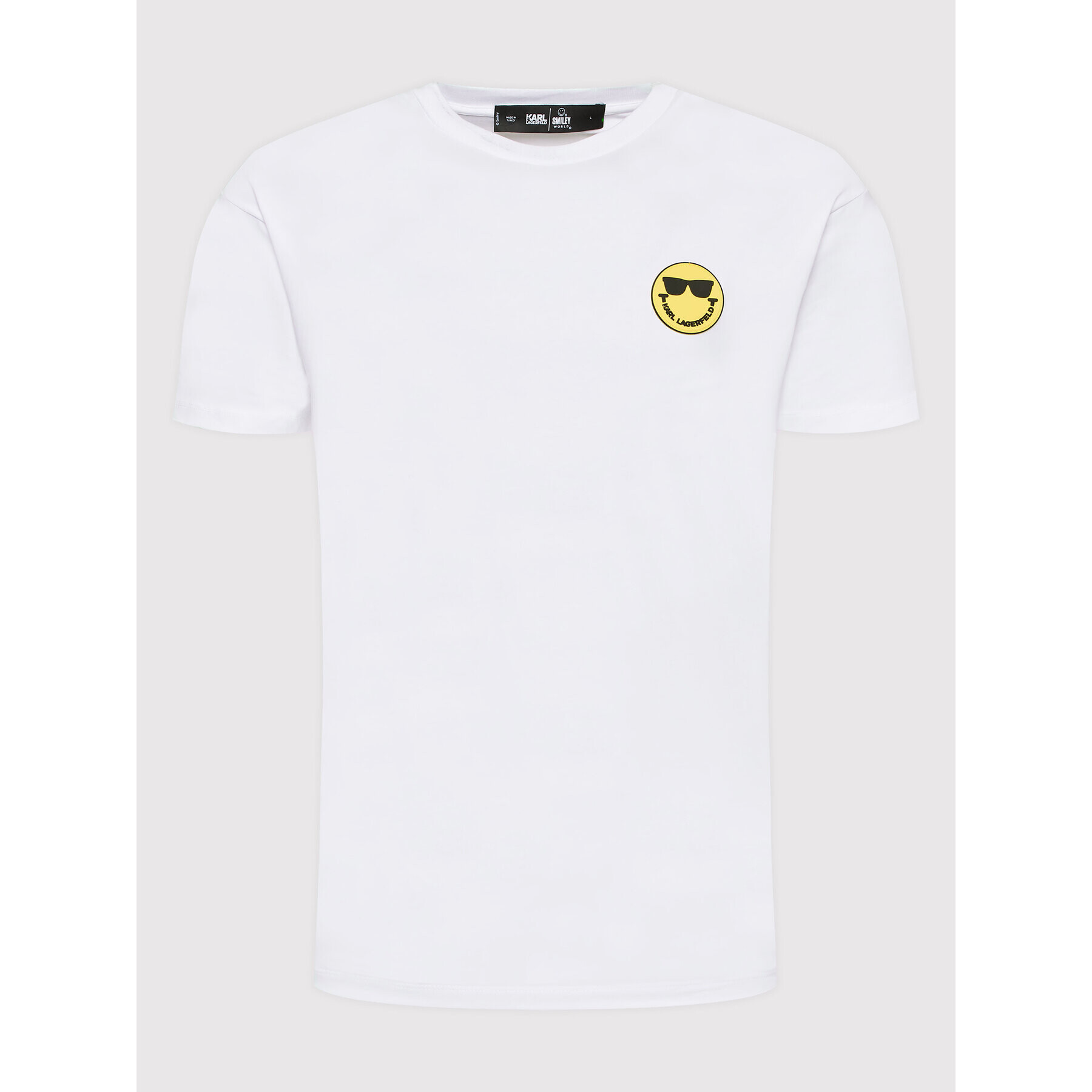 KARL LAGERFELD Тишърт SMILEY WORLD 755440 Бял Regular Fit - Pepit.bg