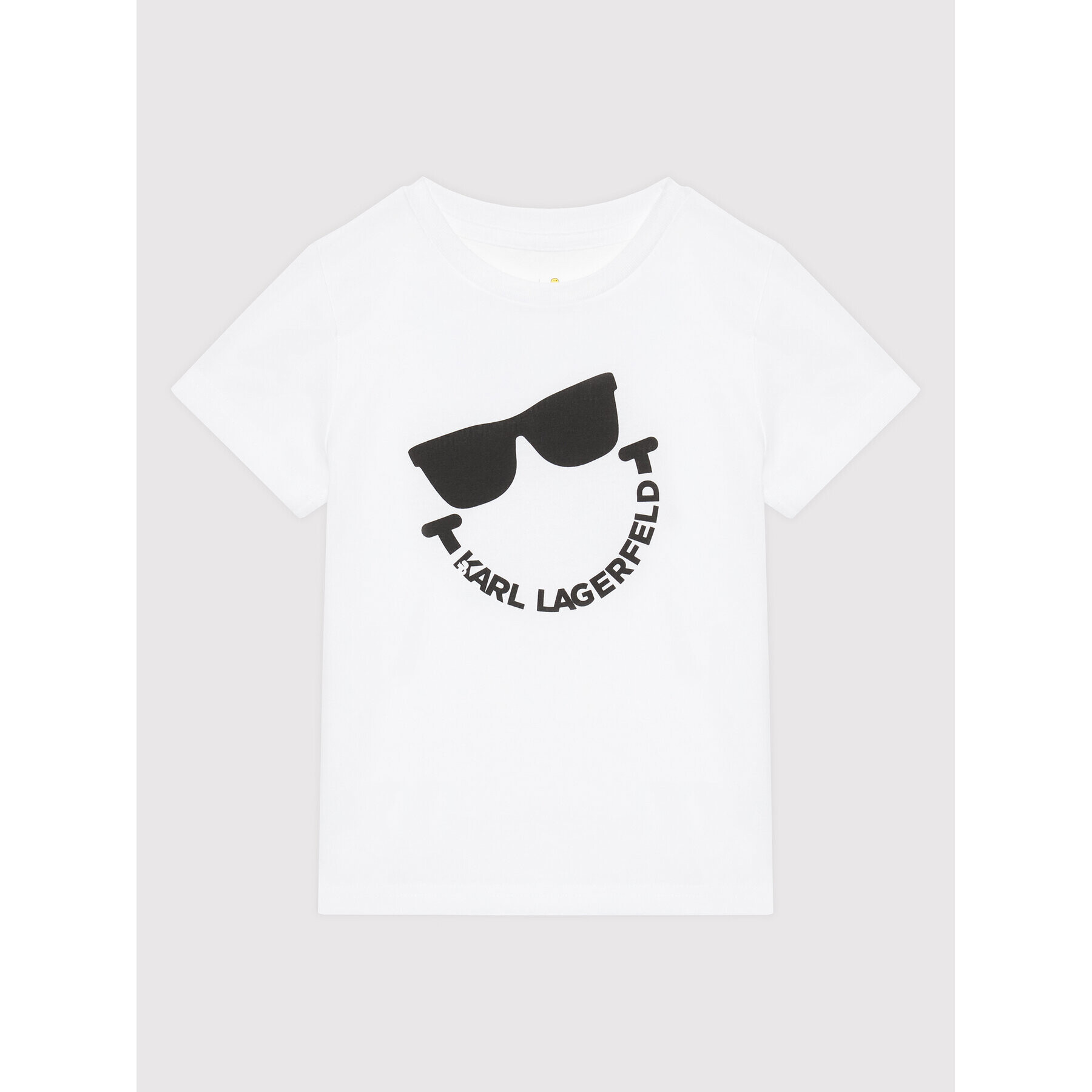 KARL LAGERFELD Тишърт SMILEY WORLD Z25344 M Бял Regular Fit - Pepit.bg