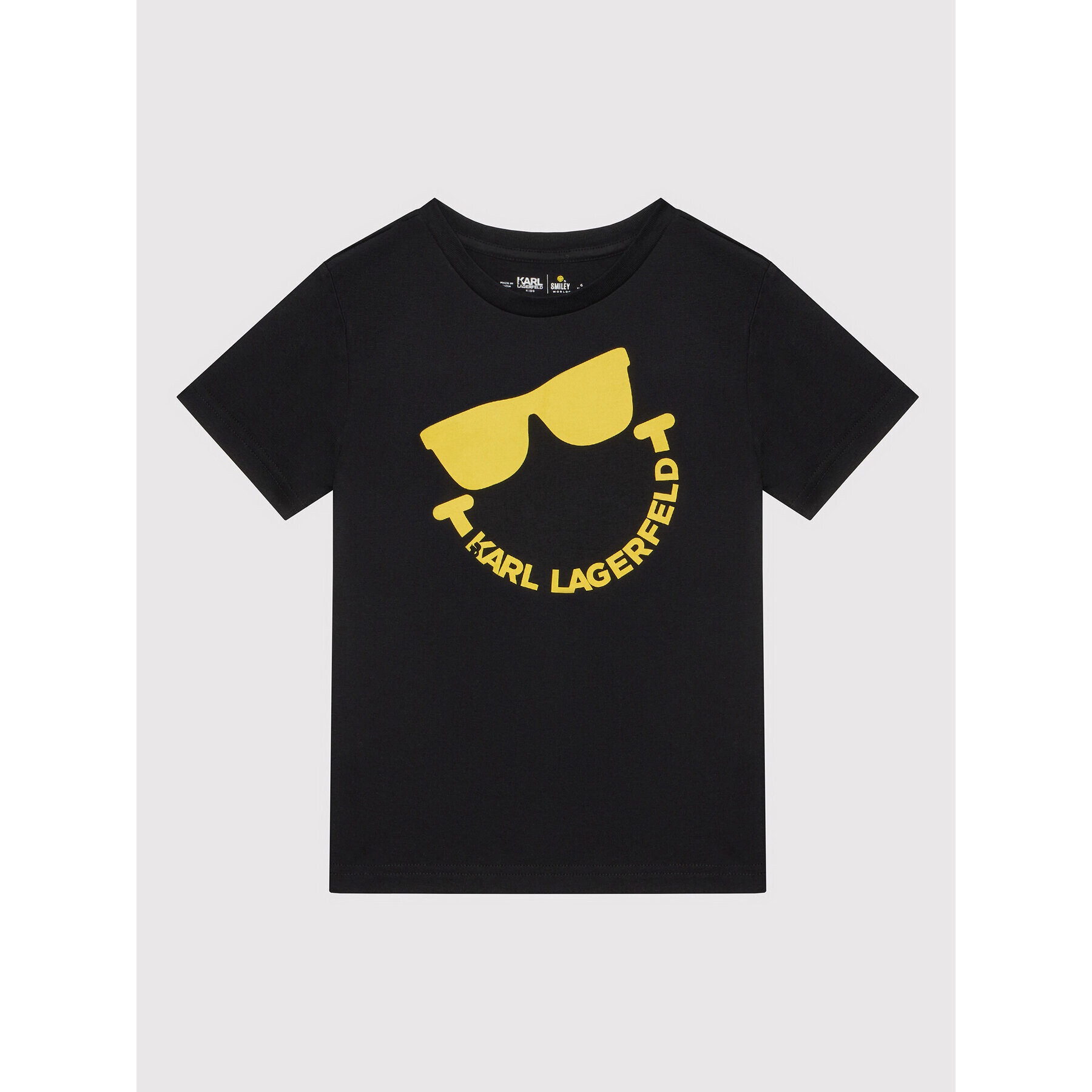 KARL LAGERFELD Тишърт SMILEY WORLD Z25344 S Черен Regular Fit - Pepit.bg