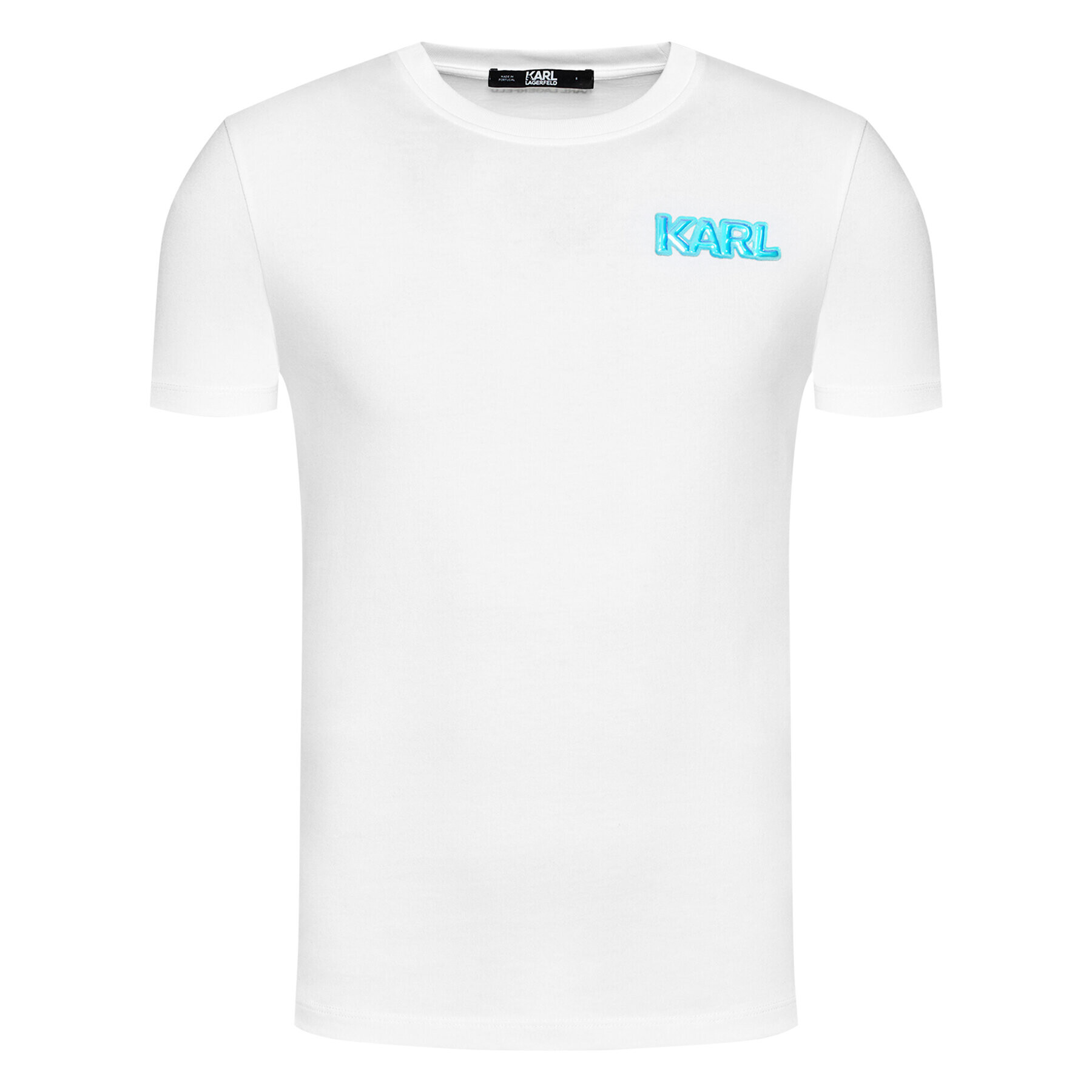 KARL LAGERFELD Тишърт Unisex Balloon Logo 211U1705 Бял Regular Fit - Pepit.bg