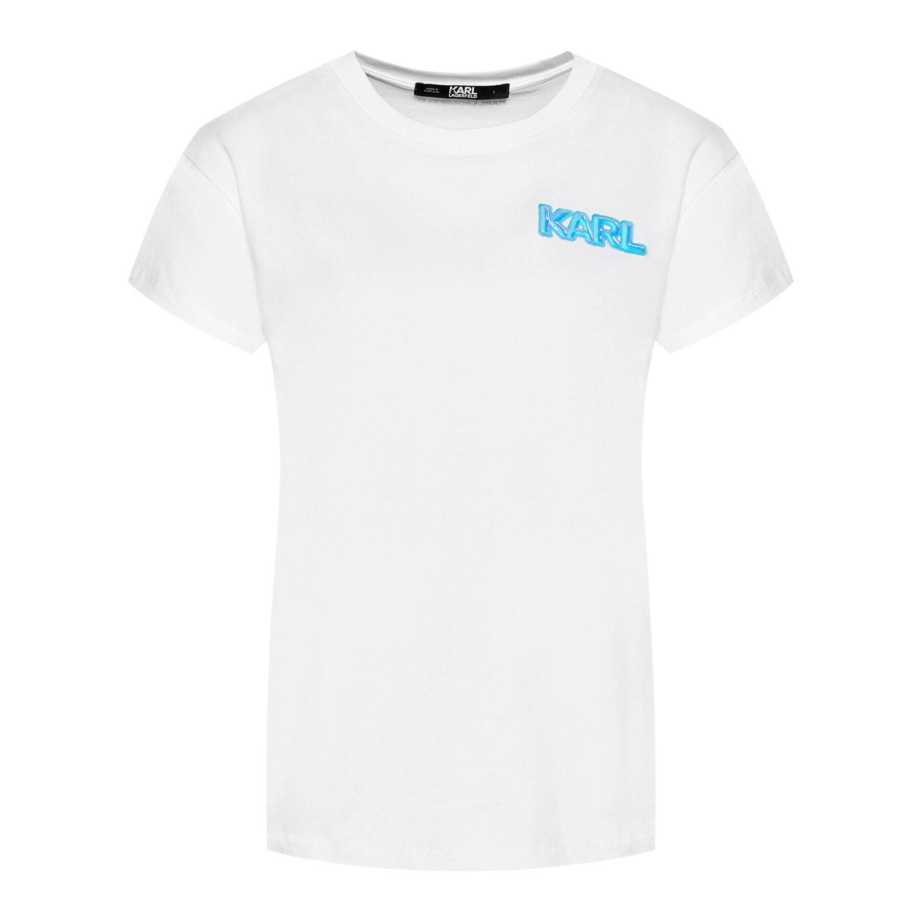 KARL LAGERFELD Тишърт Unisex Balloon Logo 211U1705 Бял Regular Fit - Pepit.bg