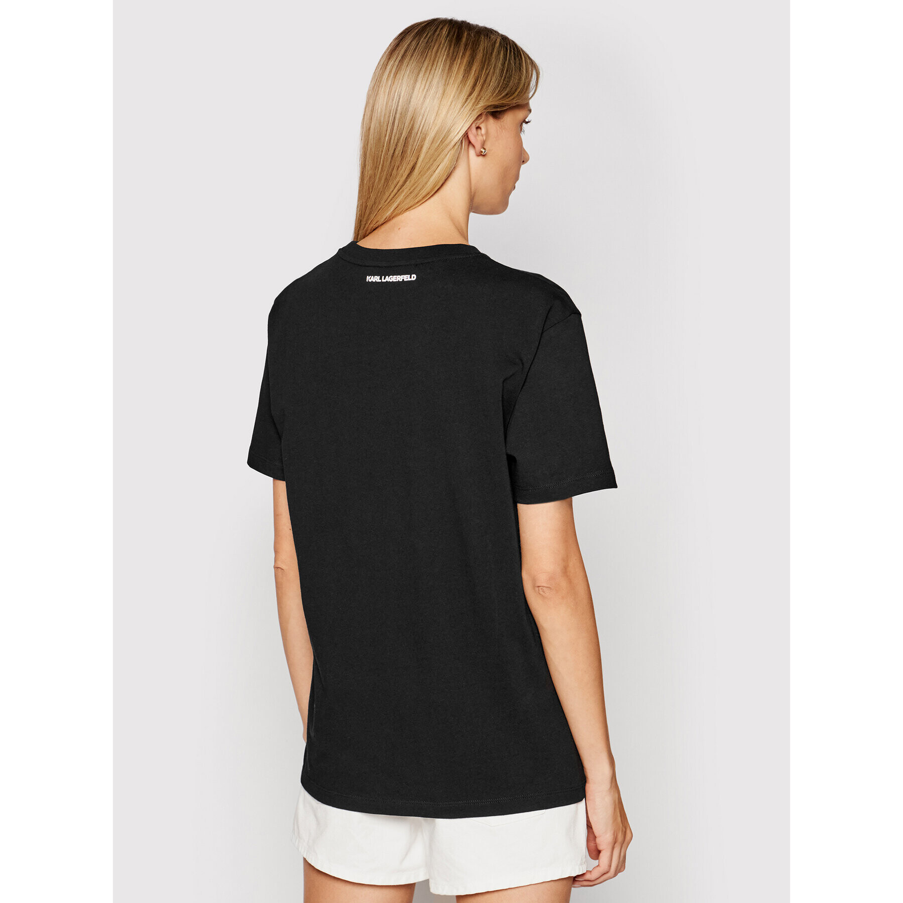 KARL LAGERFELD Тишърт Unisex Balloon Logo 211U1705 Черен Regular Fit - Pepit.bg