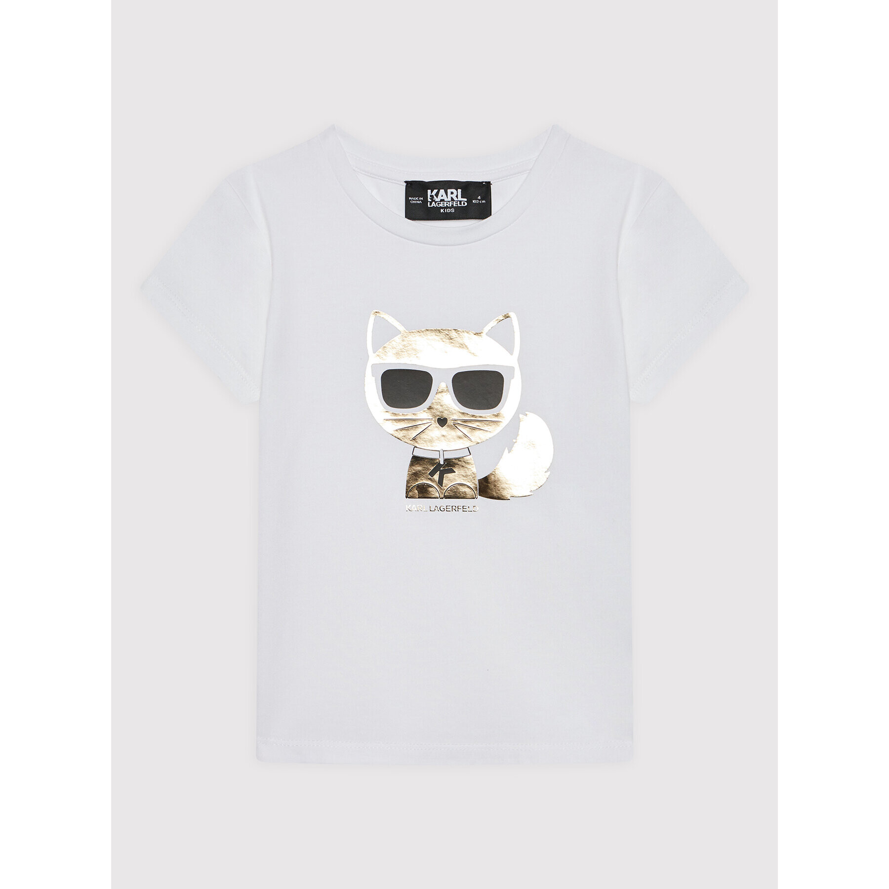 KARL LAGERFELD Тишърт Z15358 S Бял Regular Fit - Pepit.bg