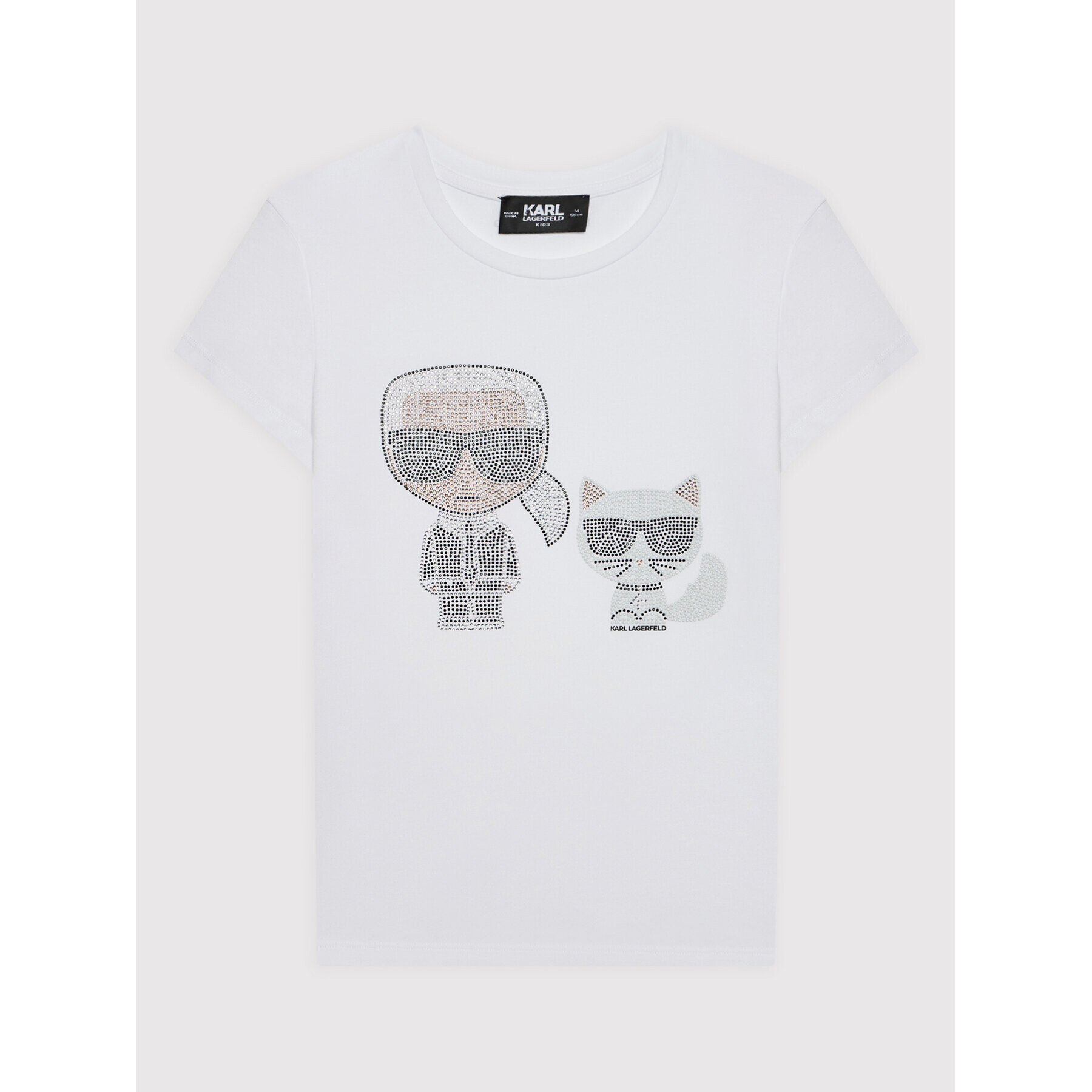 KARL LAGERFELD Тишърт Z15361 D Бял Regular Fit - Pepit.bg