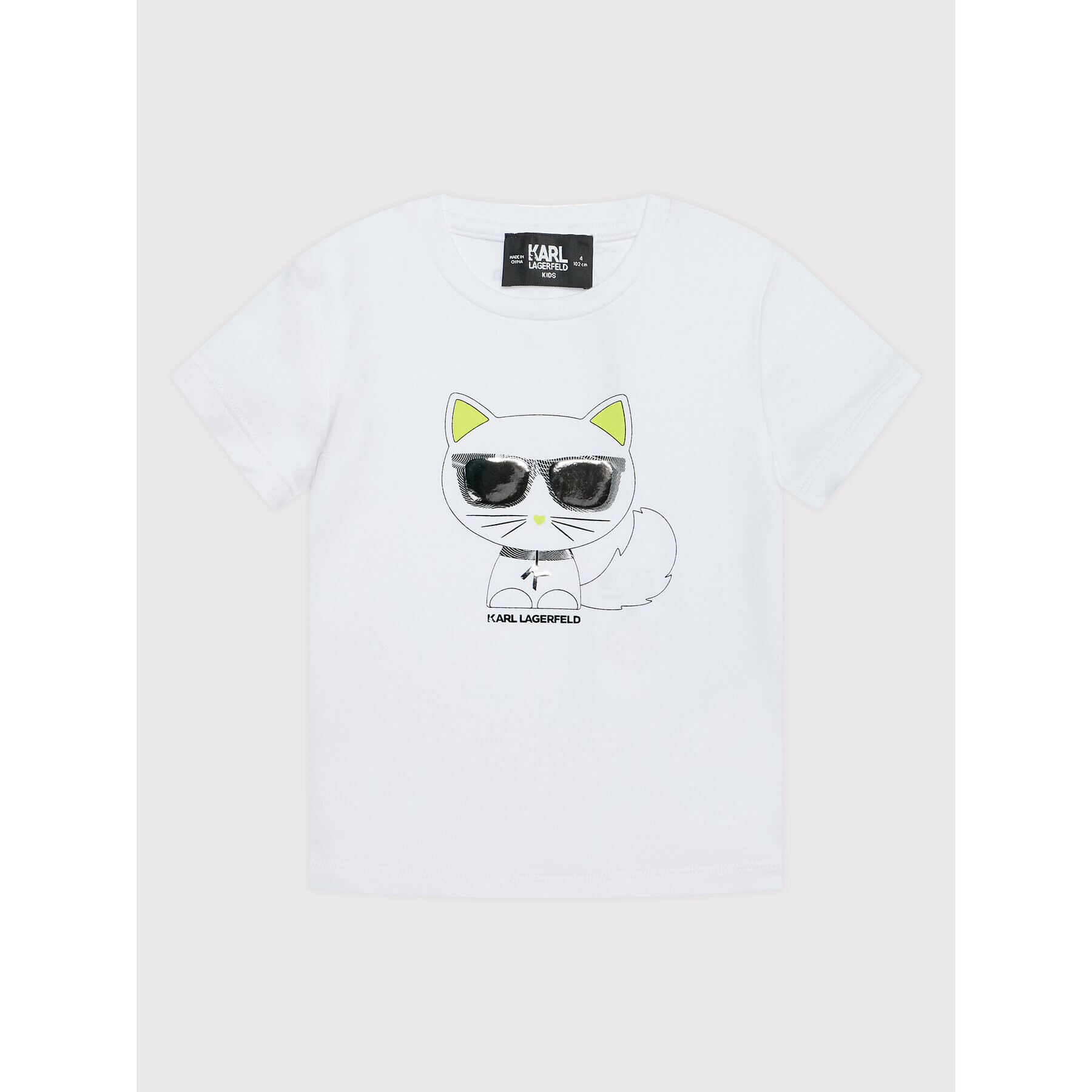 KARL LAGERFELD Тишърт Z15383 S Бял Regular Fit - Pepit.bg