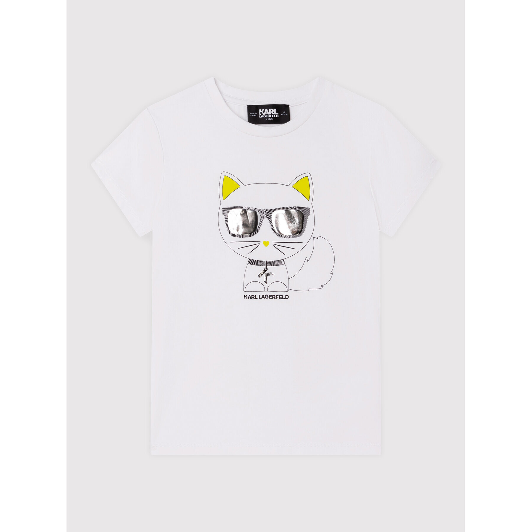 KARL LAGERFELD Тишърт Z15383 S Бял Regular Fit - Pepit.bg