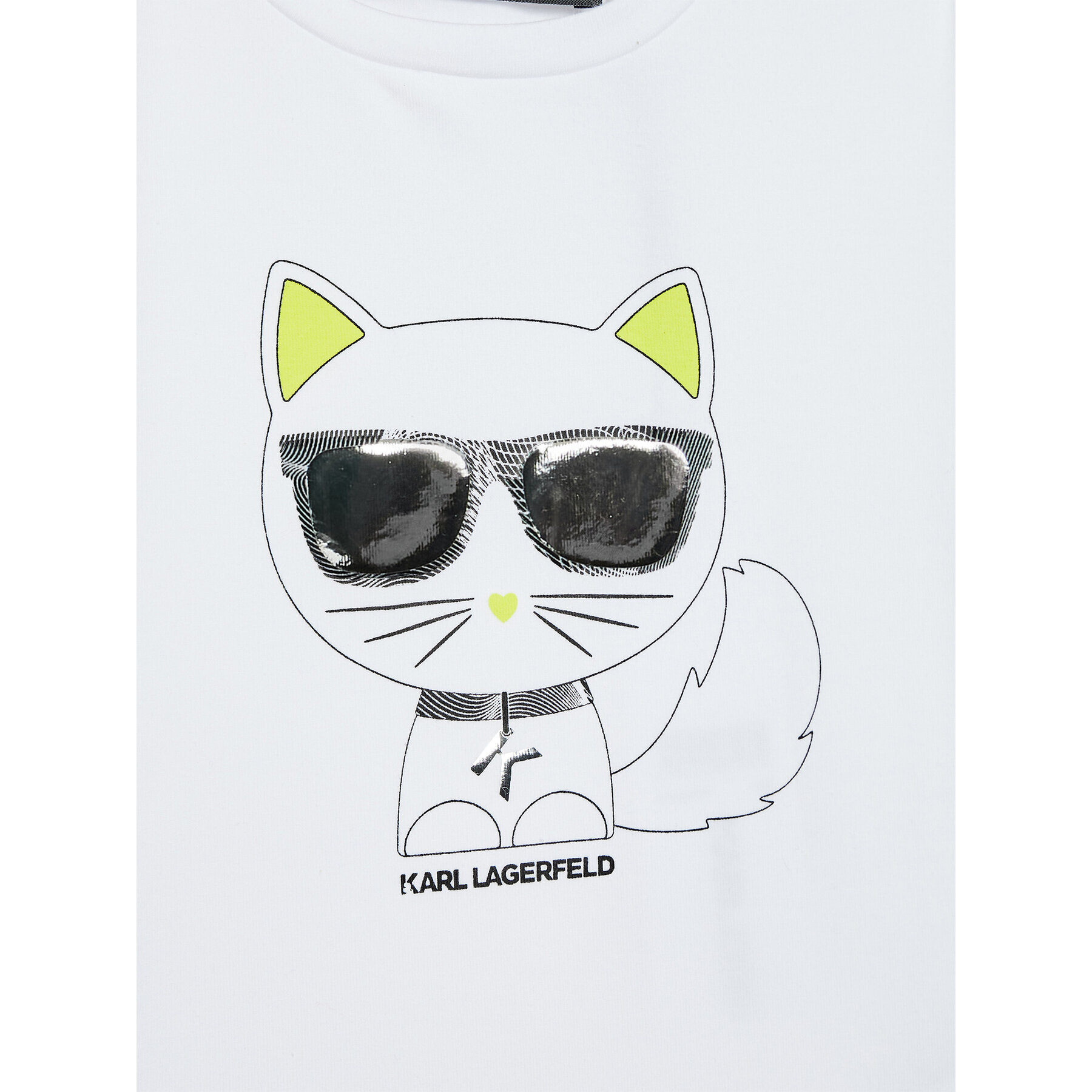 KARL LAGERFELD Тишърт Z15383 S Бял Regular Fit - Pepit.bg