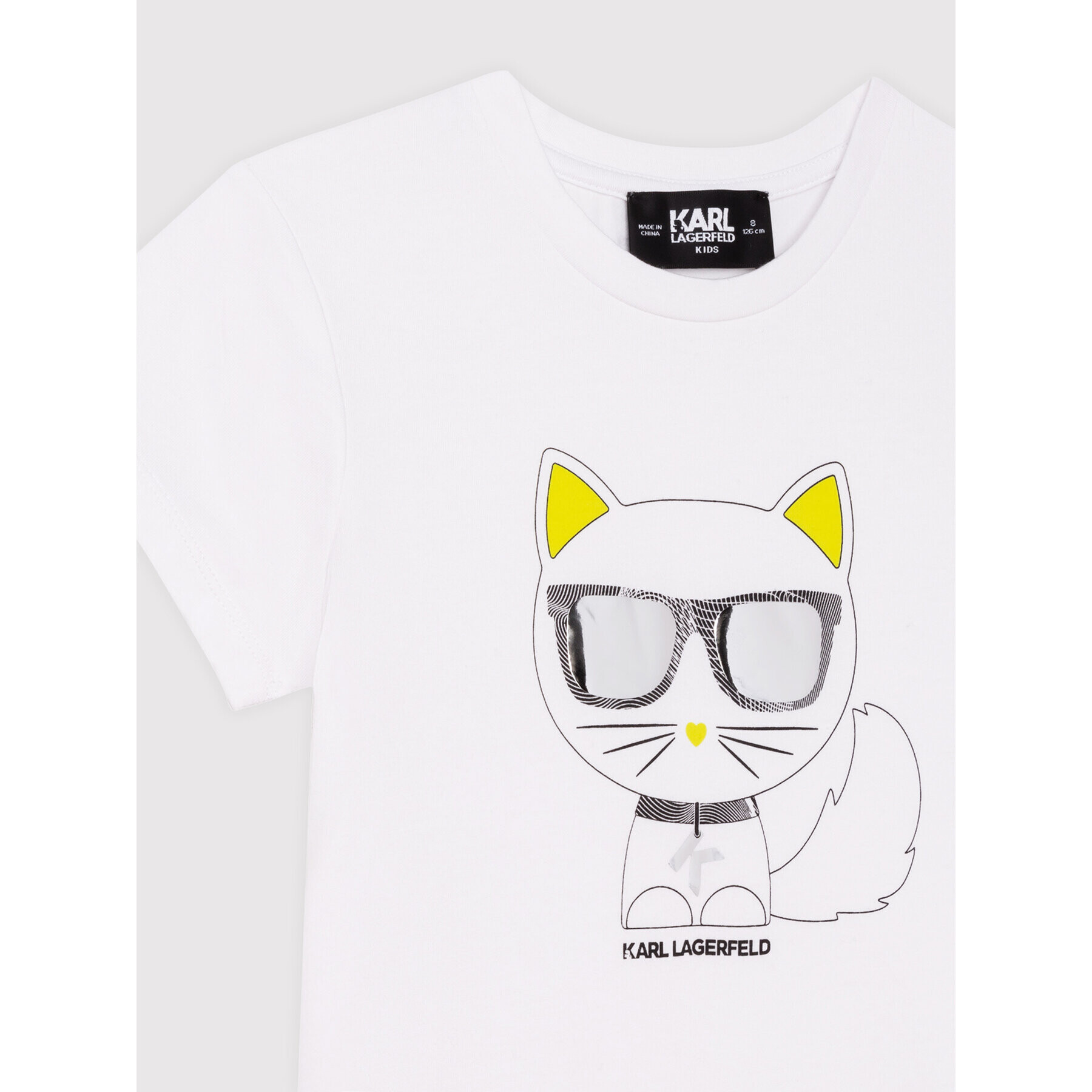 KARL LAGERFELD Тишърт Z15383 S Бял Regular Fit - Pepit.bg