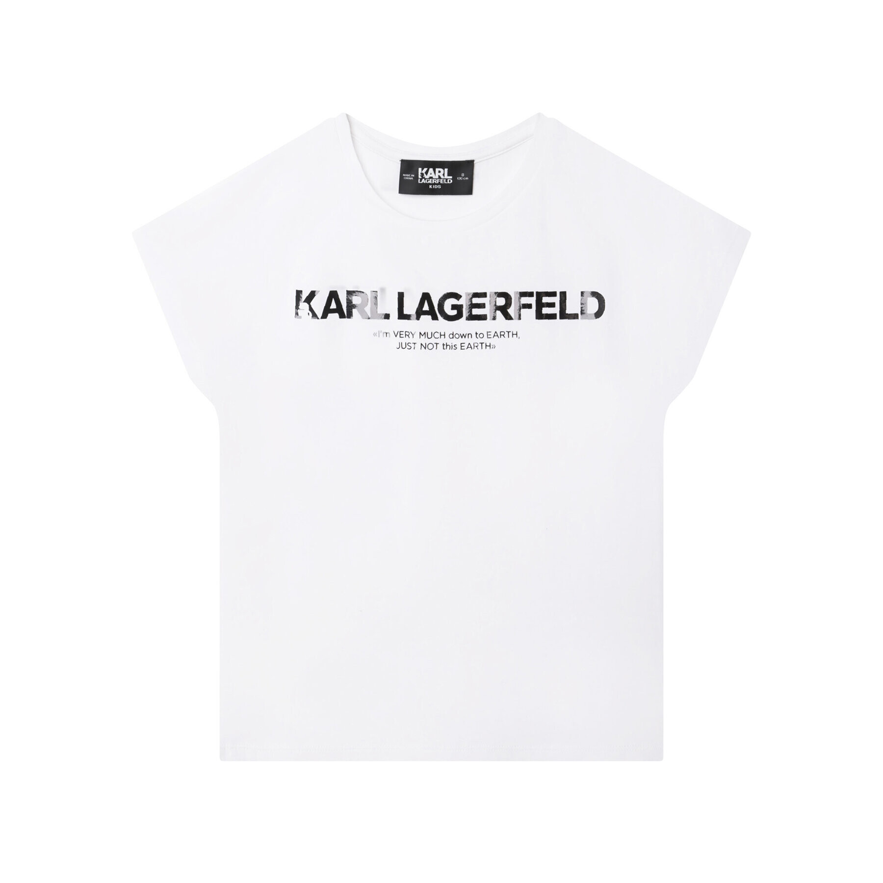 Karl Lagerfeld Kids Тишърт Z15415 S Бял Regular Fit - Pepit.bg