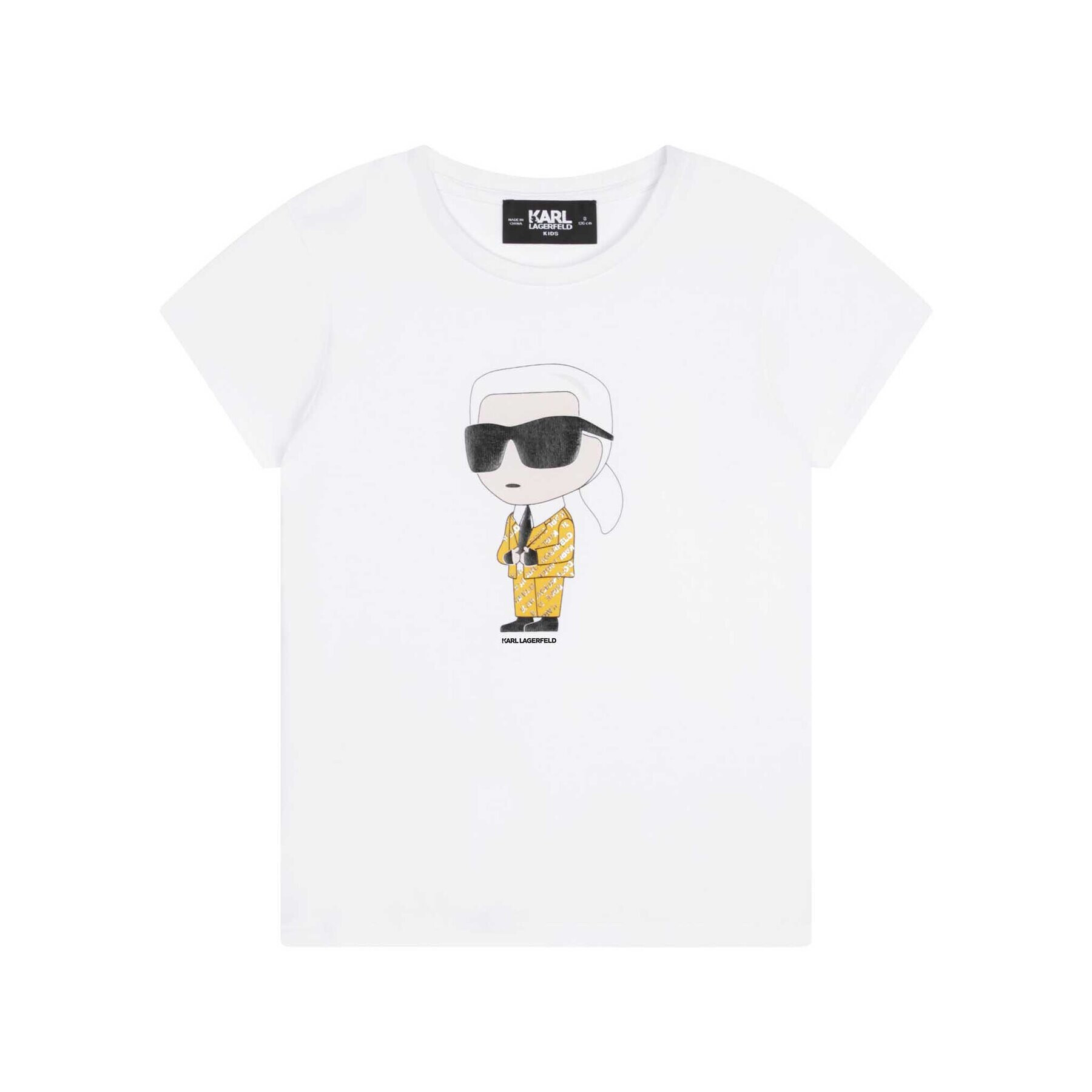 Karl Lagerfeld Kids Тишърт Z15417 M Бял Regular Fit - Pepit.bg