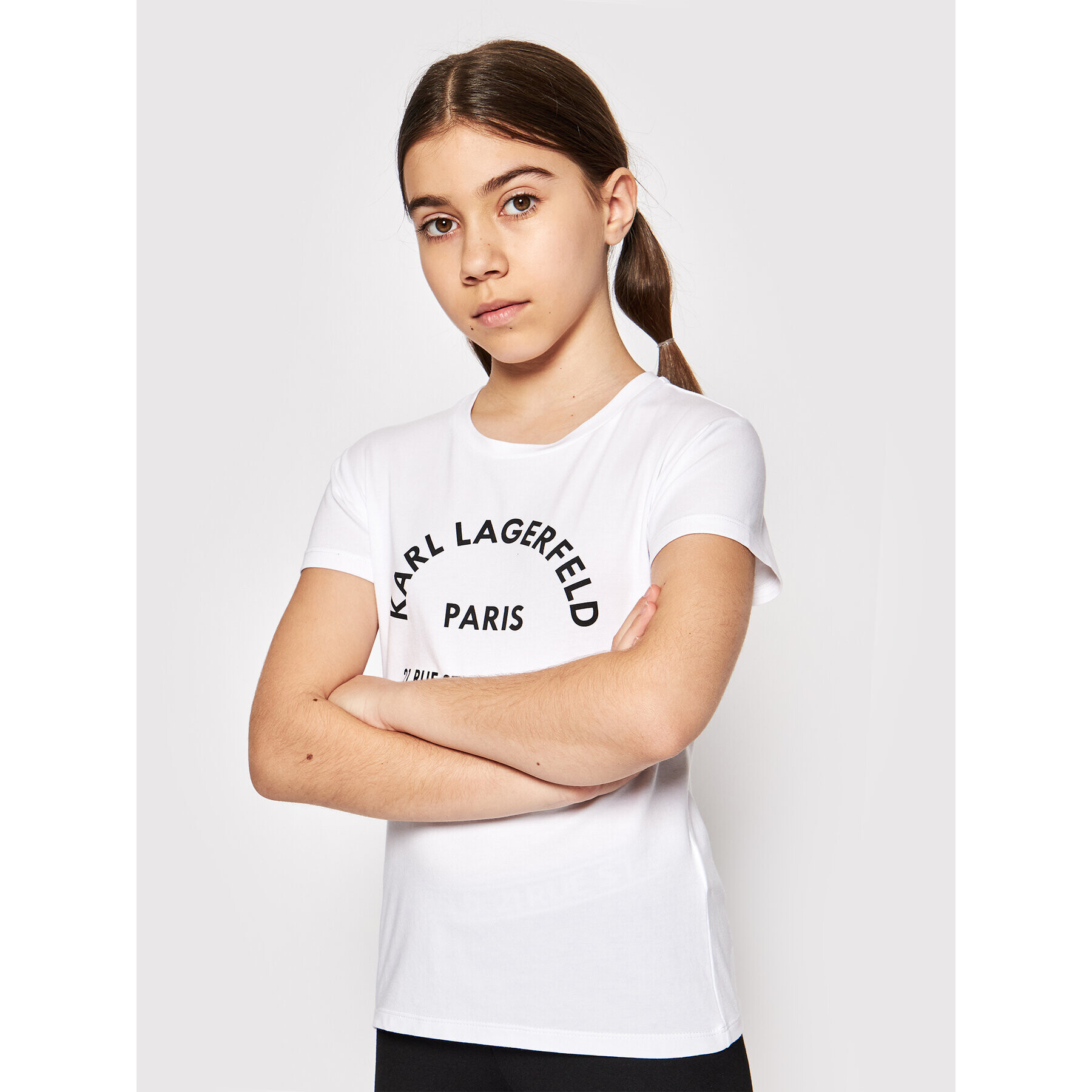 KARL LAGERFELD Тишърт Z15M59 S Бял Regular Fit - Pepit.bg