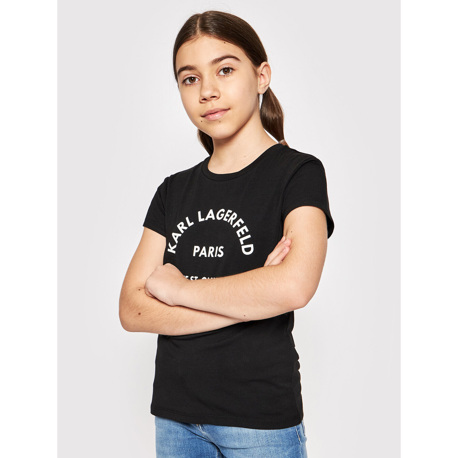 KARL LAGERFELD Тишърт Z15M59 S Черен Regular Fit - Pepit.bg