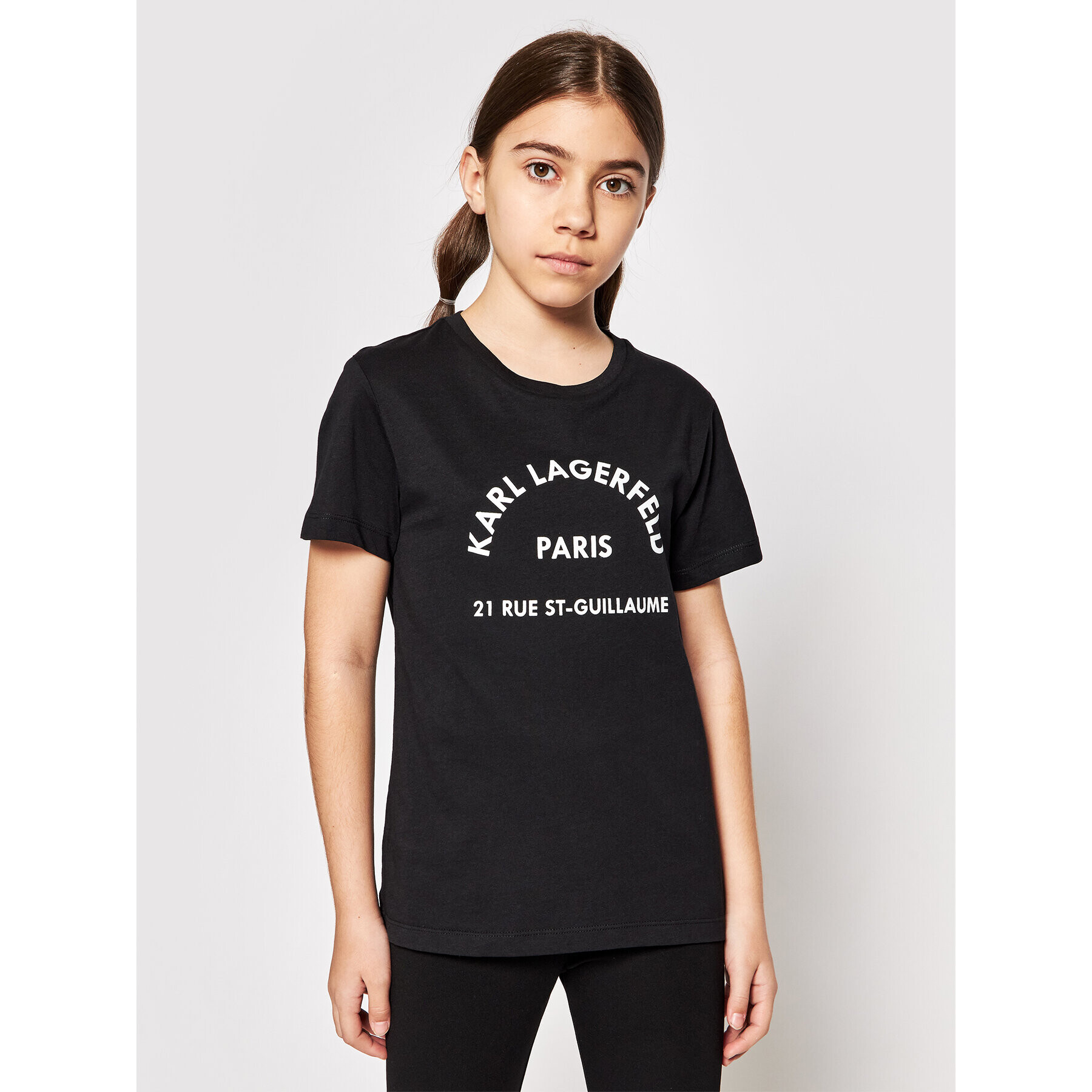 KARL LAGERFELD Тишърт Z25272 S Черен Regular Fit - Pepit.bg