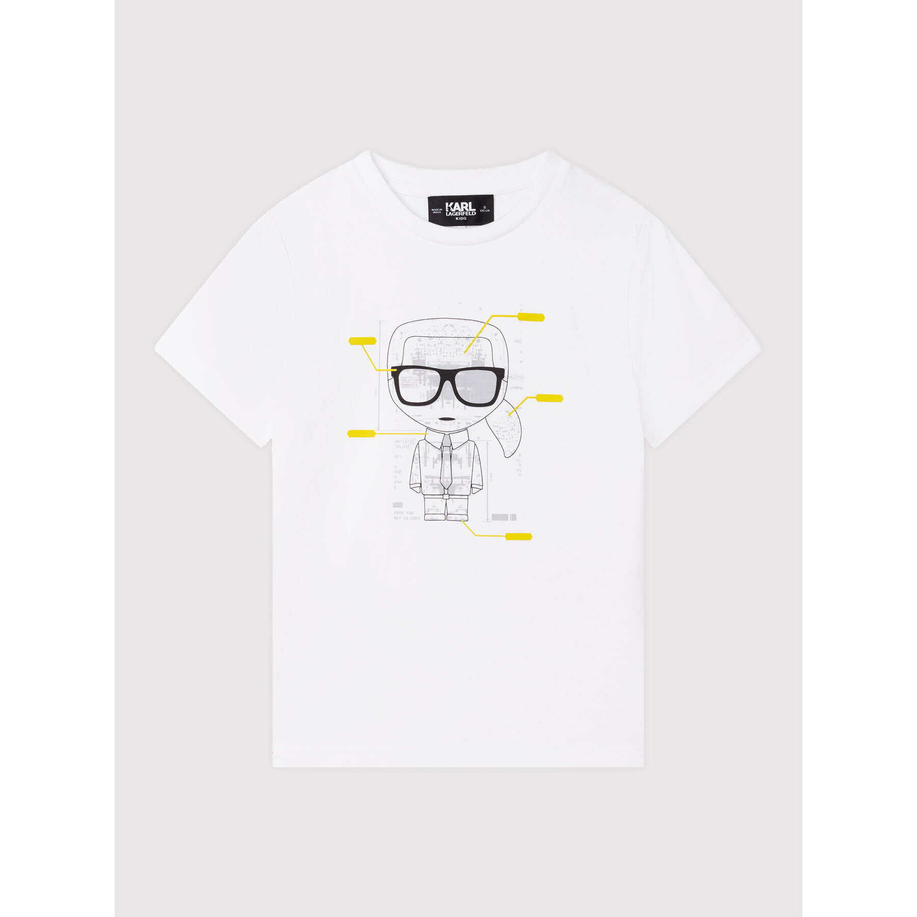 KARL LAGERFELD Тишърт Z25364 M Бял Regular Fit - Pepit.bg