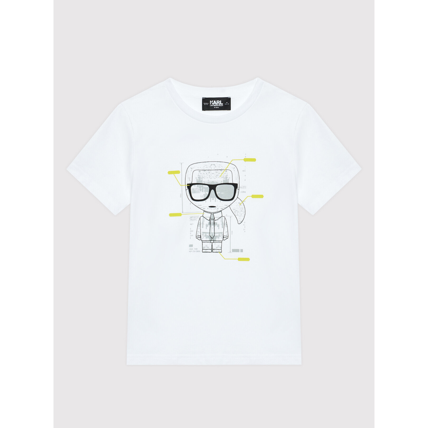 KARL LAGERFELD Тишърт Z25364 M Бял Regular Fit - Pepit.bg