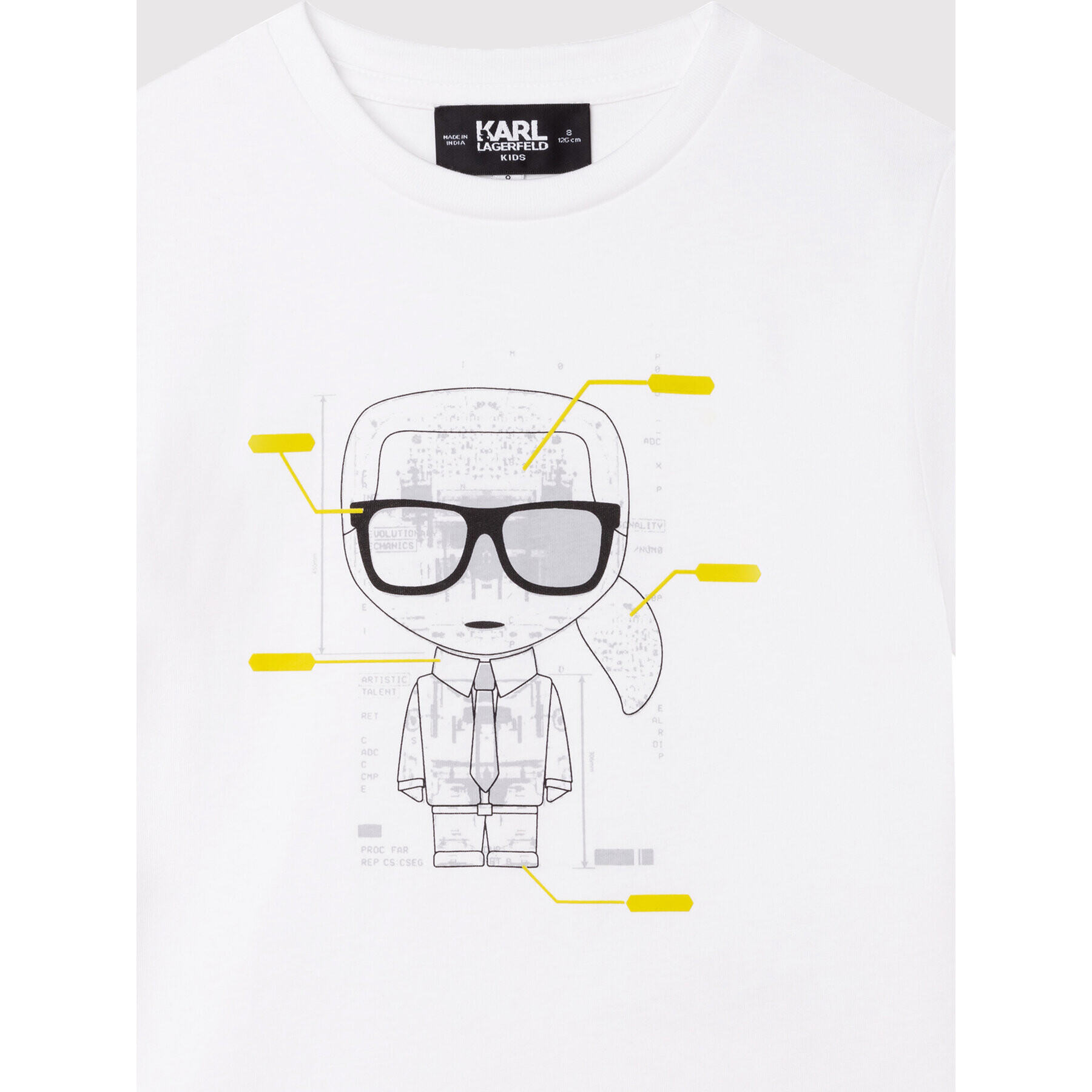 KARL LAGERFELD Тишърт Z25364 M Бял Regular Fit - Pepit.bg