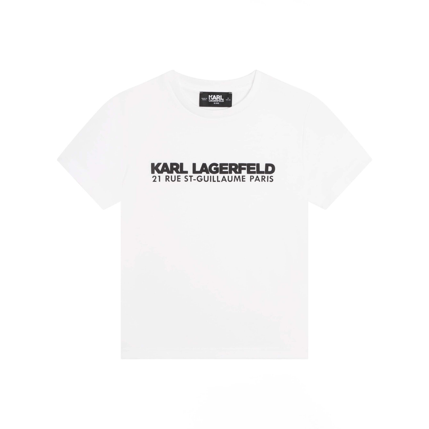 Karl Lagerfeld Kids Тишърт Z25393 S Бял Regular Fit - Pepit.bg