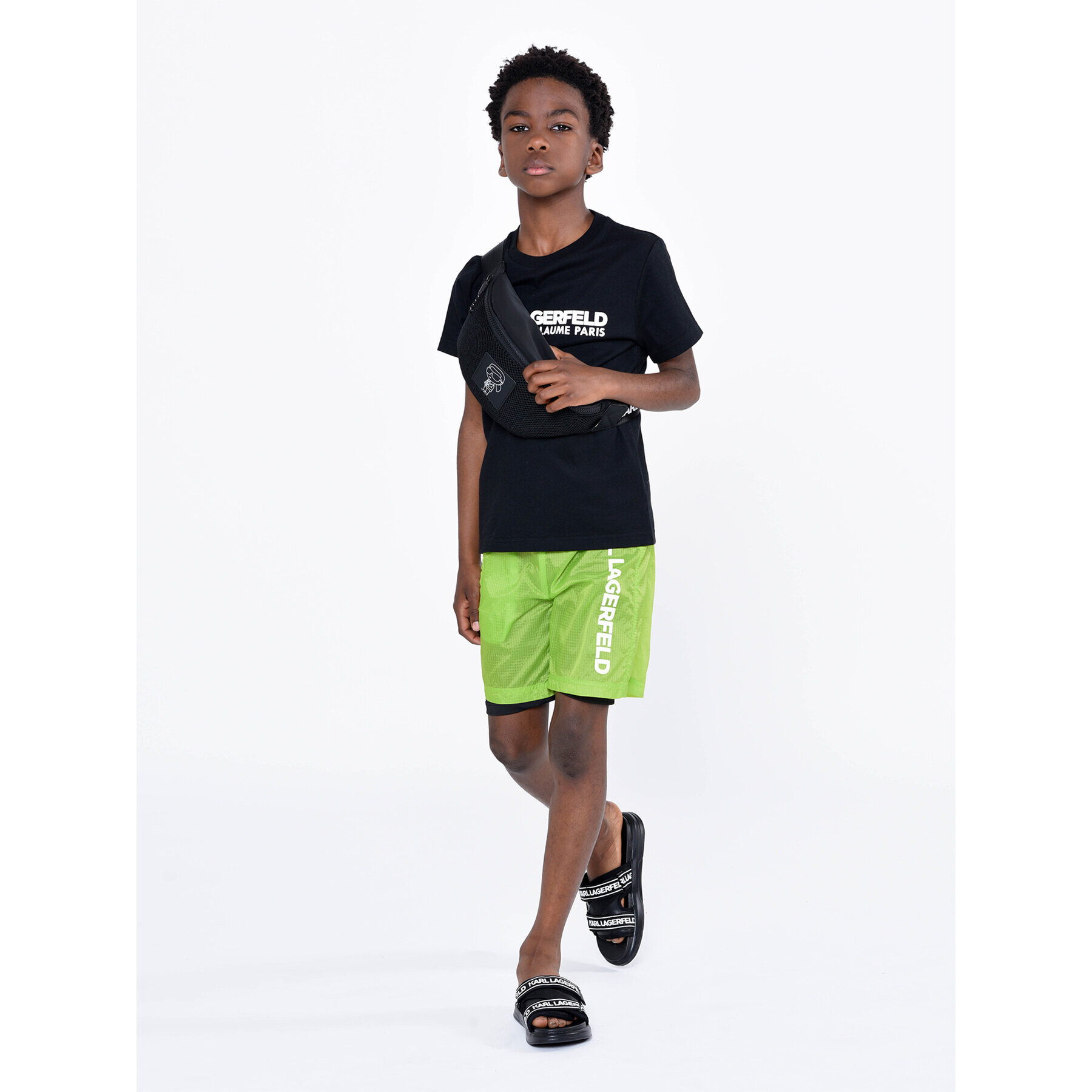 Karl Lagerfeld Kids Тишърт Z25393 S Черен Regular Fit - Pepit.bg