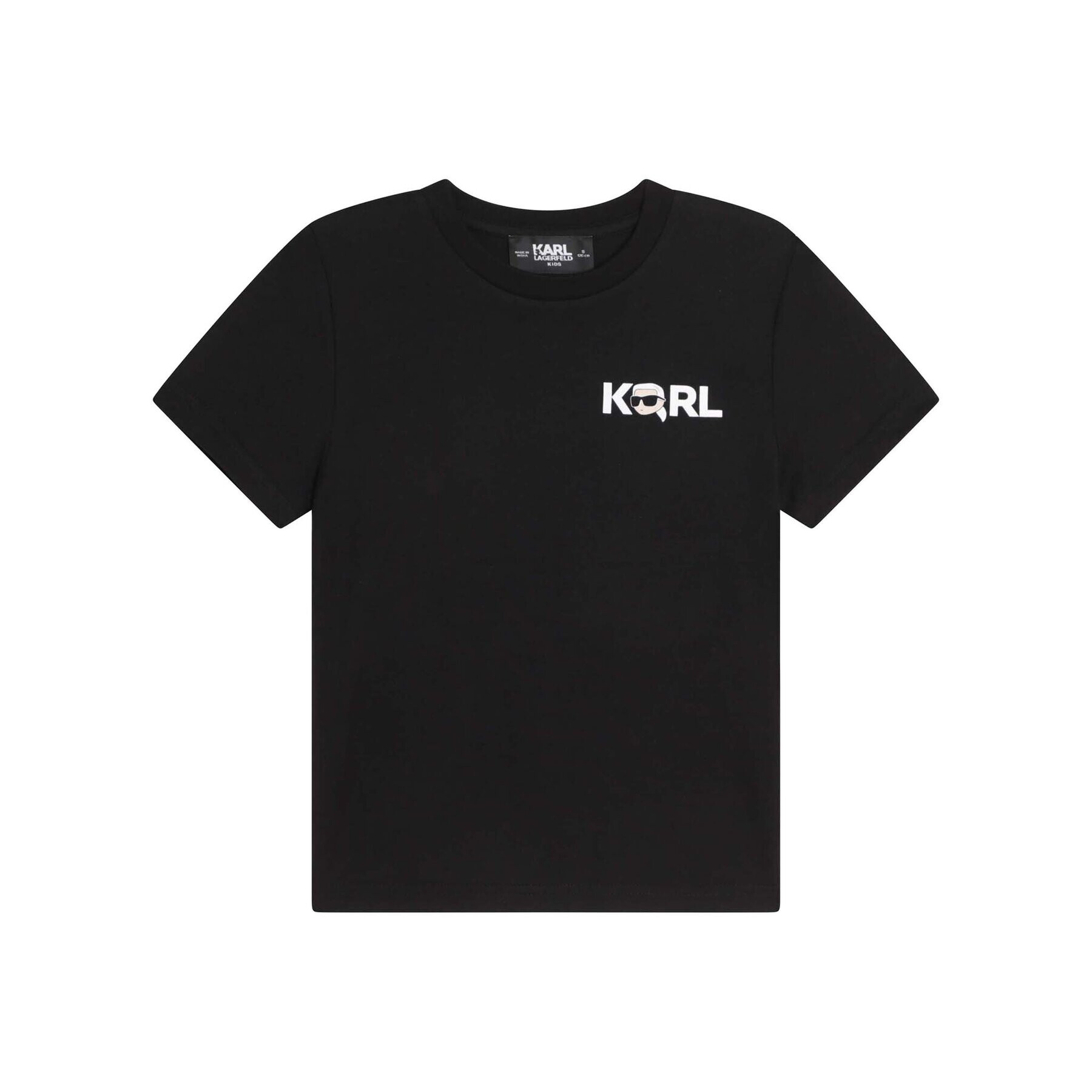 Karl Lagerfeld Kids Тишърт Z25394 S Черен Regular Fit - Pepit.bg