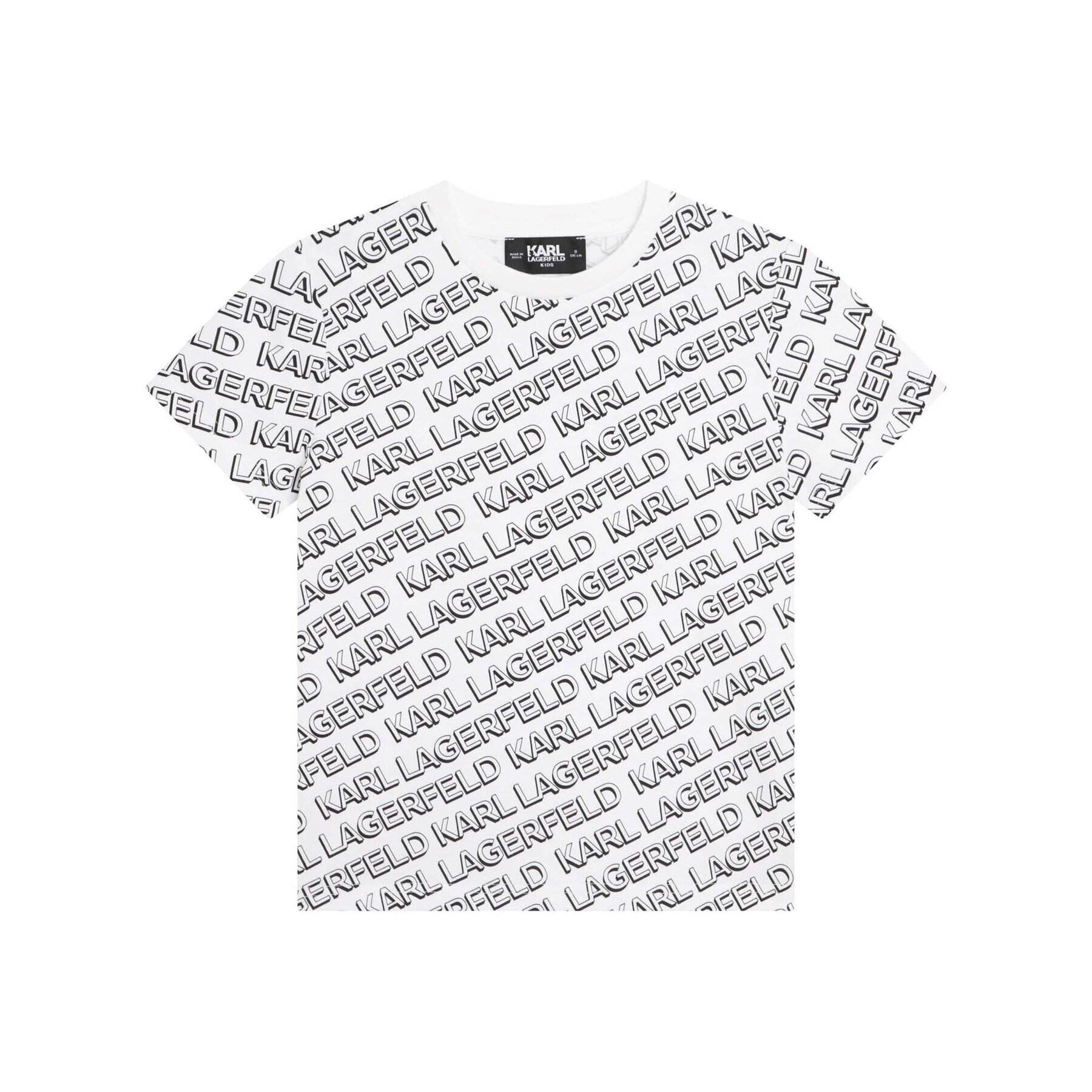 Karl Lagerfeld Kids Тишърт Z25395 S Бял Regular Fit - Pepit.bg