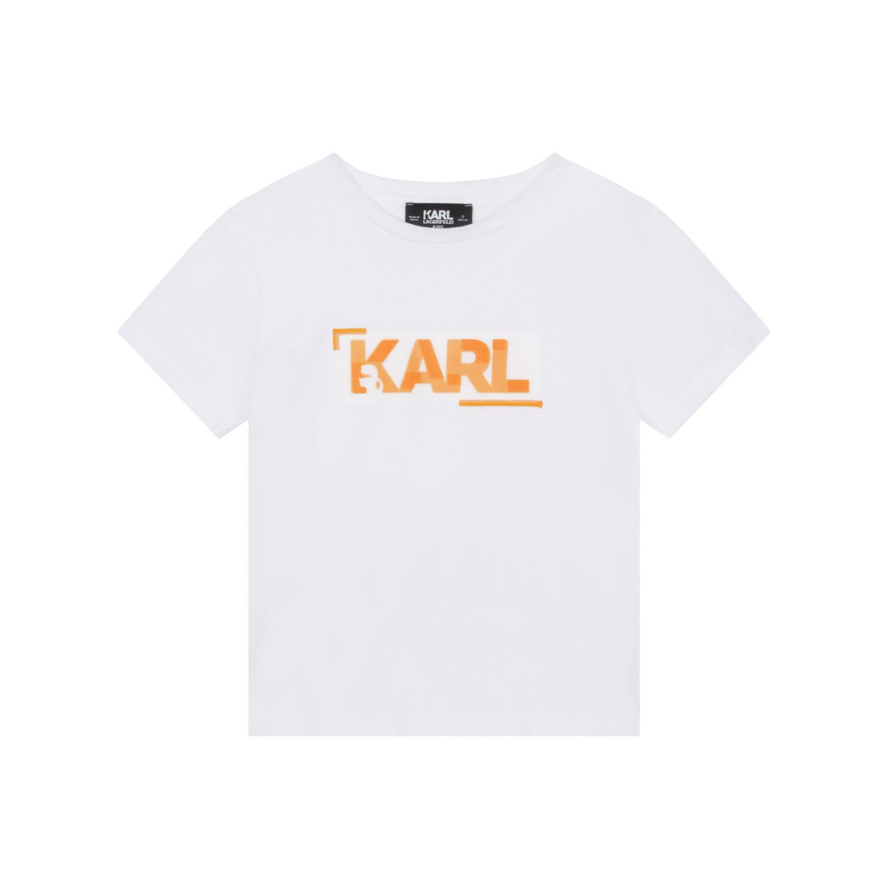 Karl Lagerfeld Kids Тишърт Z25397 S Бял Regular Fit - Pepit.bg