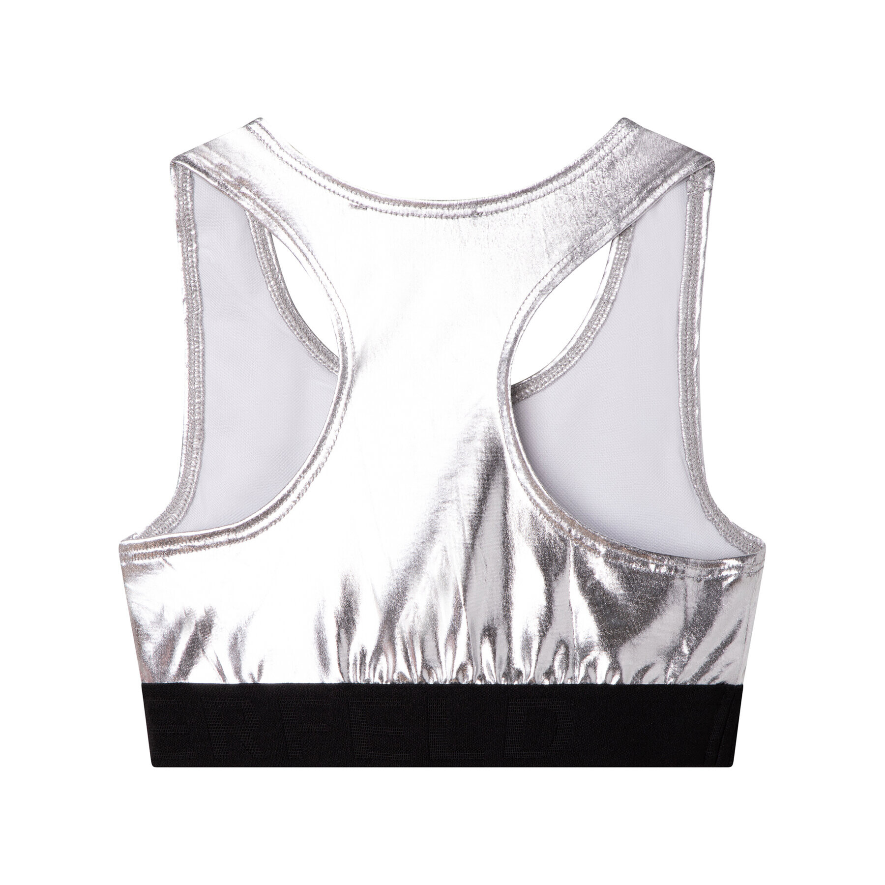 Karl Lagerfeld Kids топ Z15379 S Сребрист Slim Fit - Pepit.bg