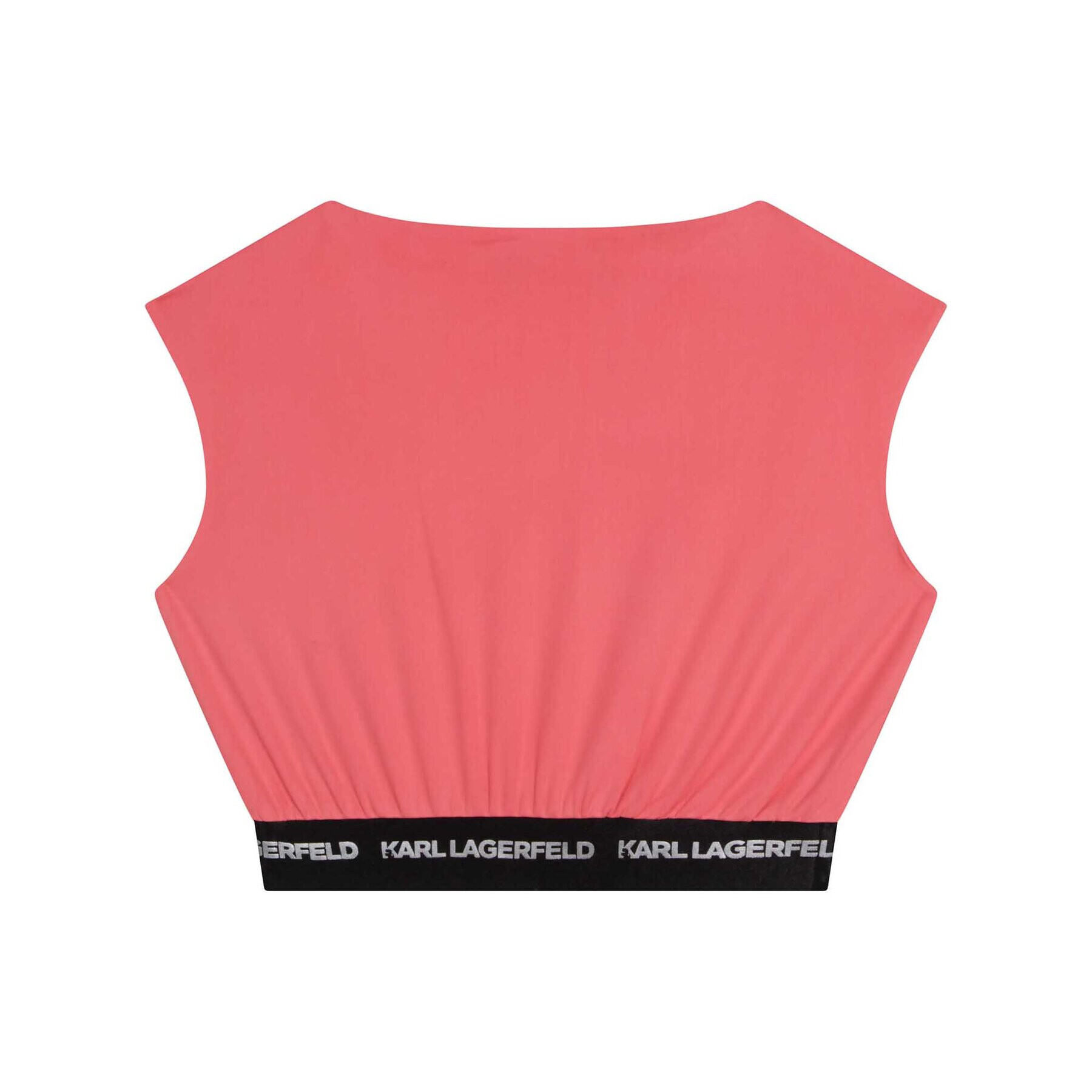 Karl Lagerfeld Kids топ Z15410 S Червен Regular Fit - Pepit.bg