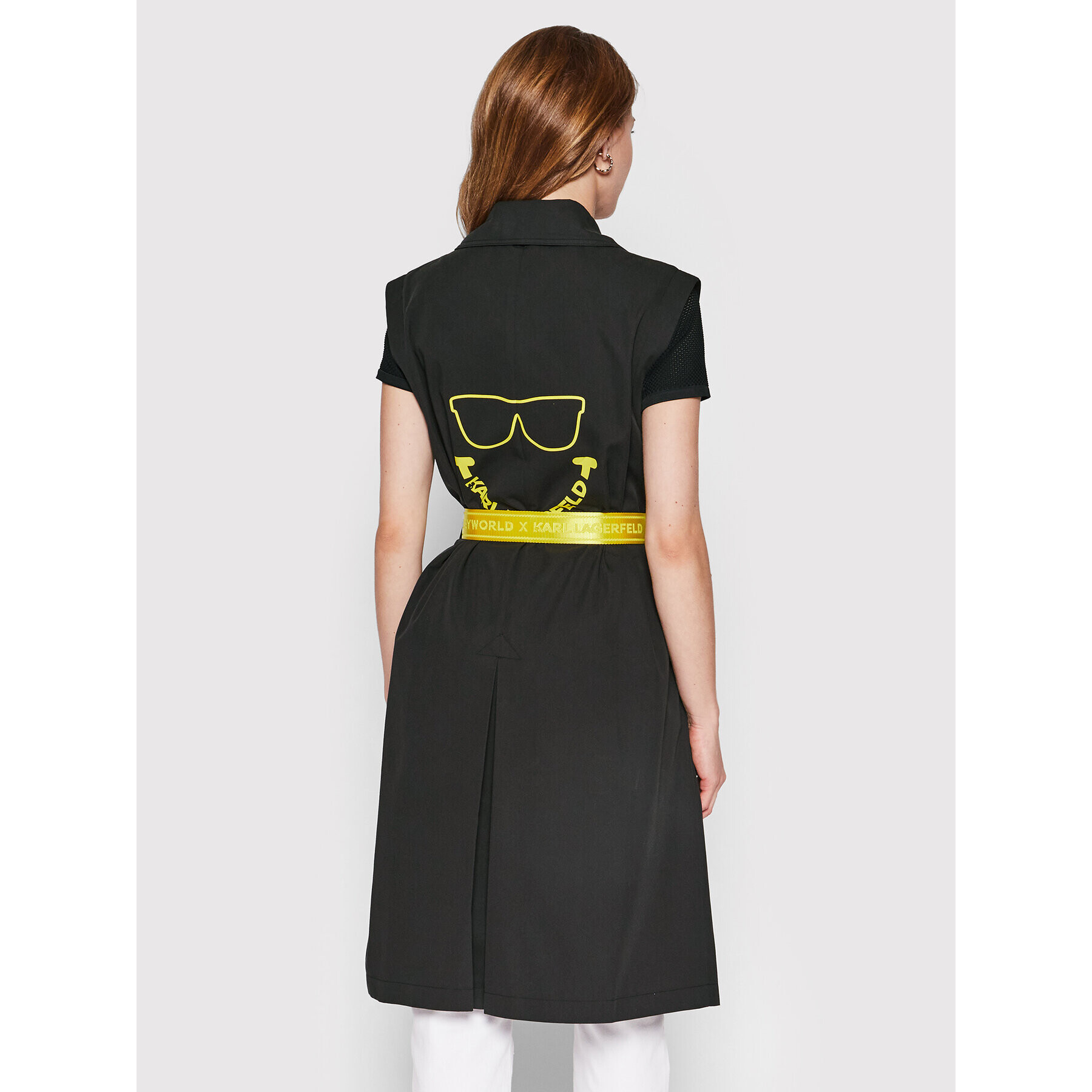 KARL LAGERFELD Тренч SMILEY WORLD 221W1581 Черен Regular Fit - Pepit.bg