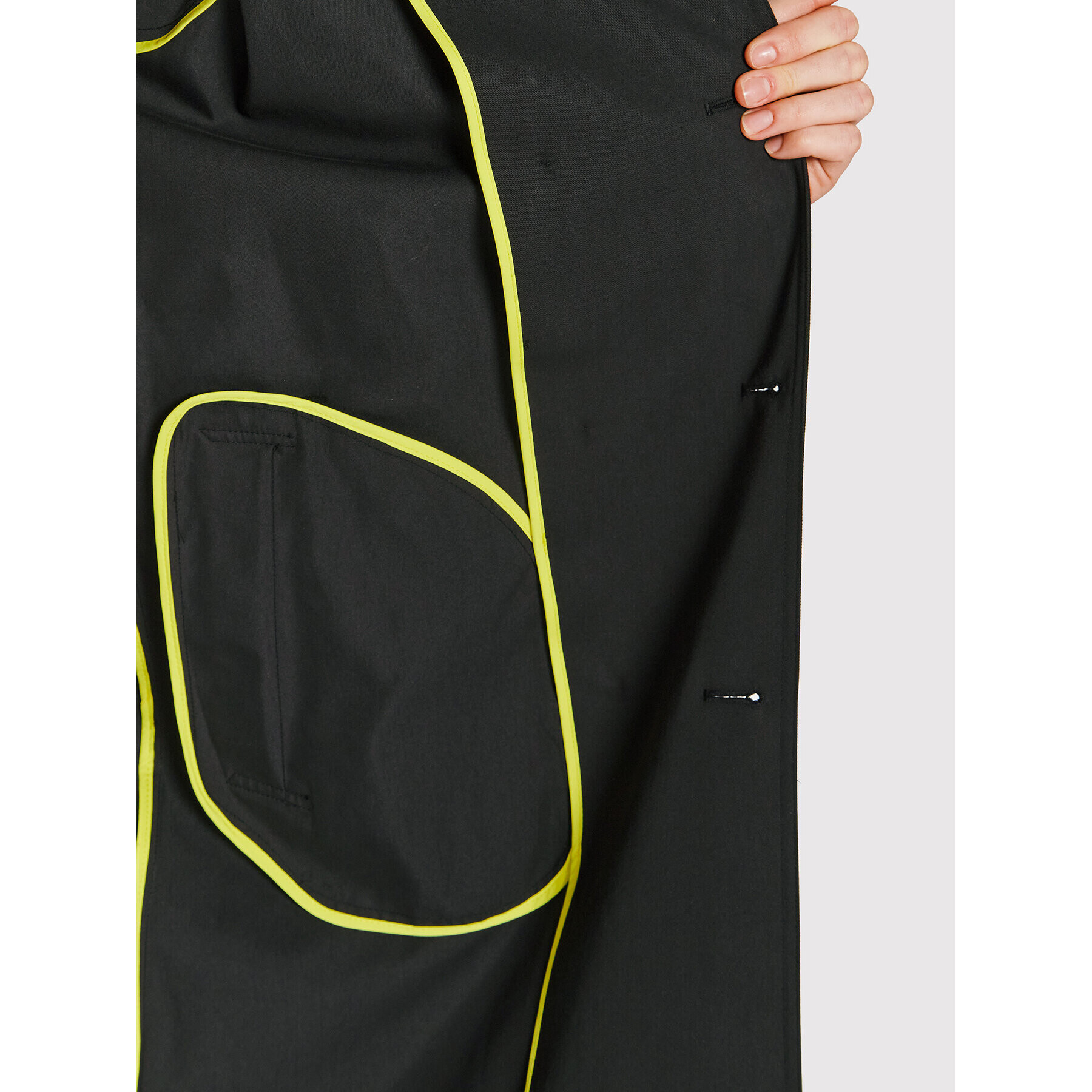 KARL LAGERFELD Тренч SMILEY WORLD 221W1581 Черен Regular Fit - Pepit.bg