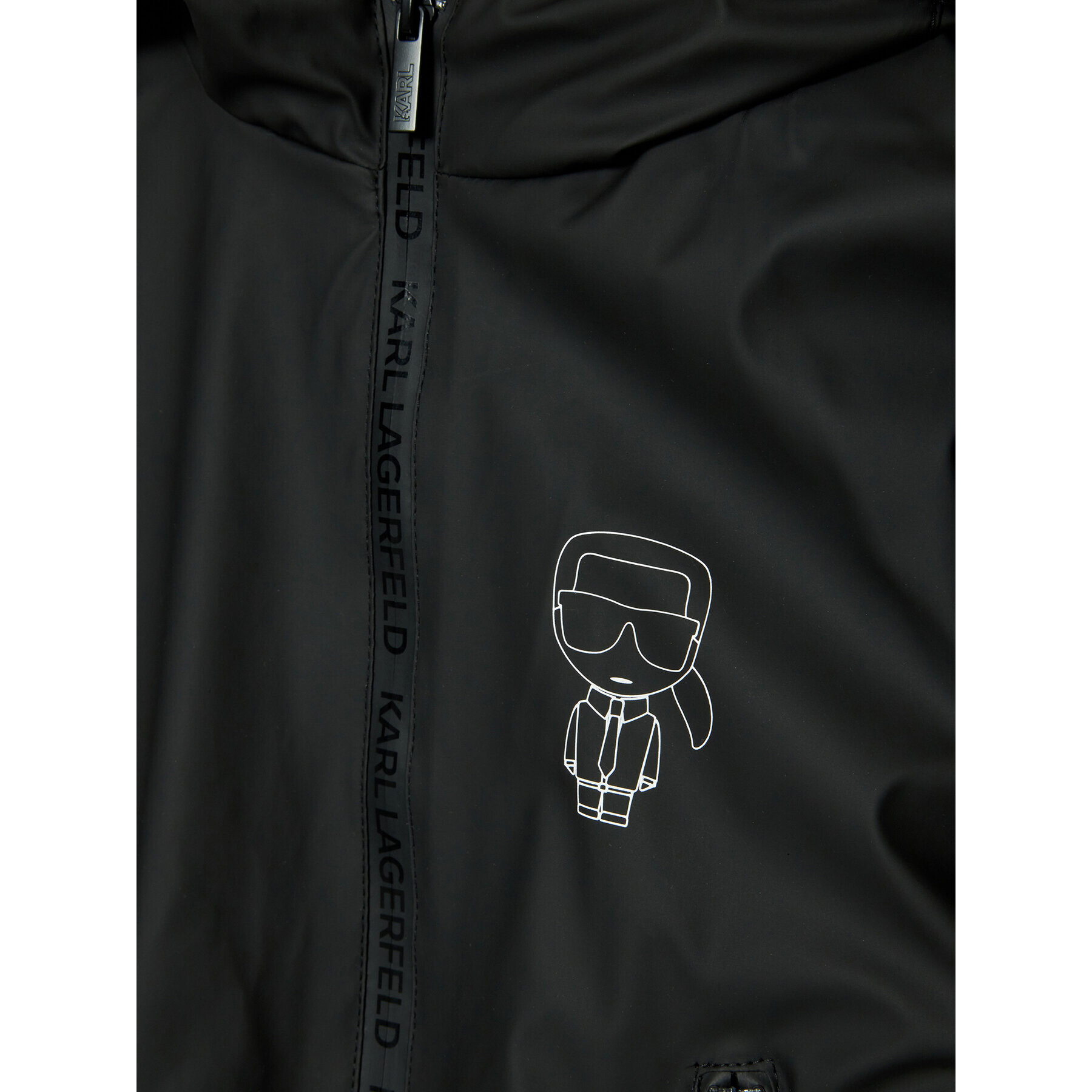 KARL LAGERFELD Яке за дъжд Z16124 S Черен Regular Fit - Pepit.bg