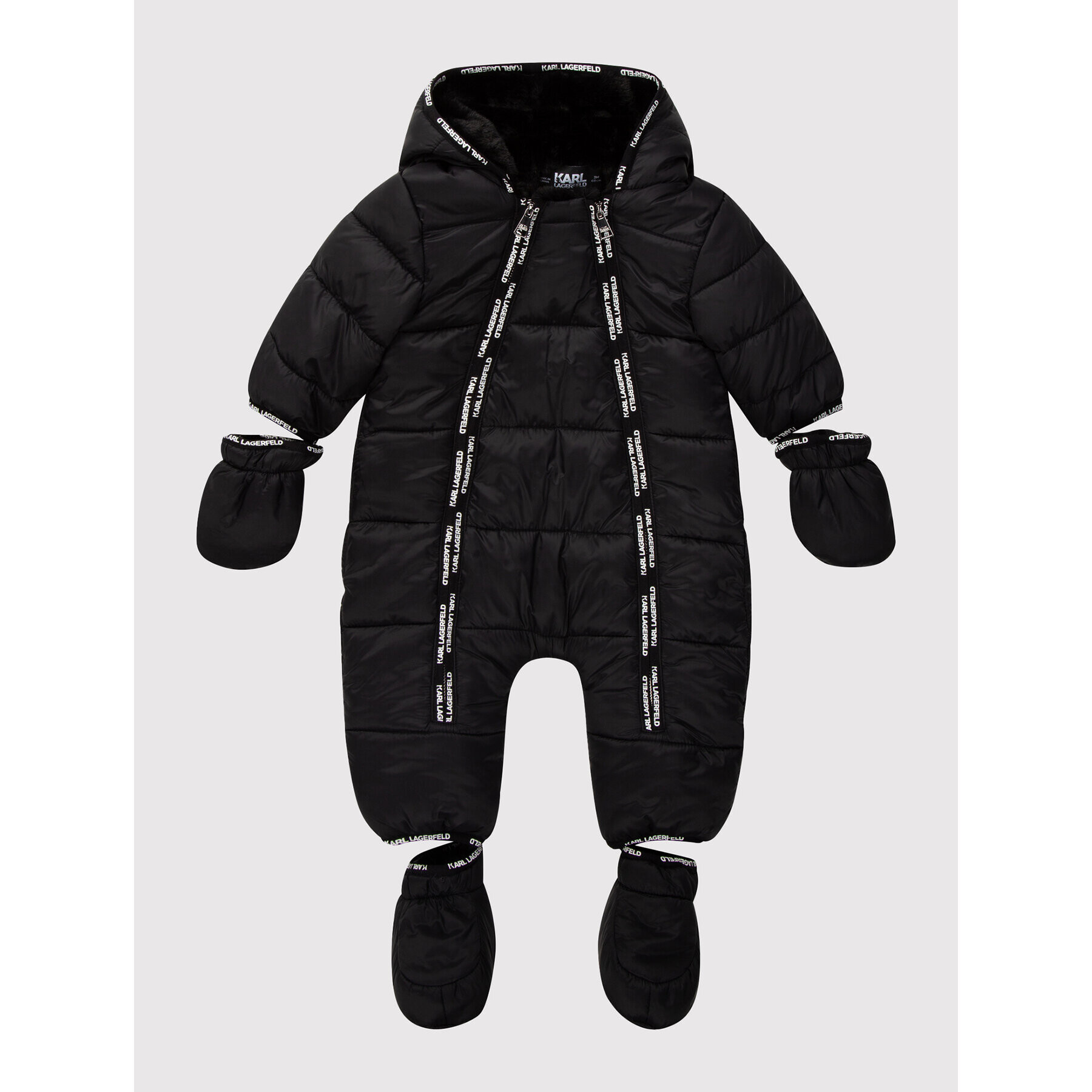 KARL LAGERFELD Зимен детски гащеризон Z96005 Черен Regular Fit - Pepit.bg