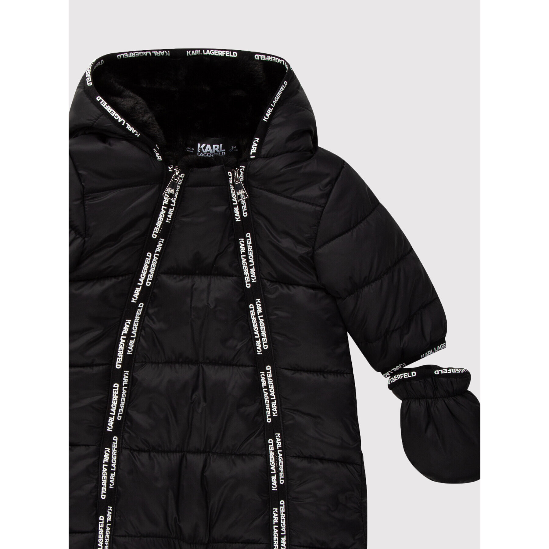 KARL LAGERFELD Зимен детски гащеризон Z96005 Черен Regular Fit - Pepit.bg