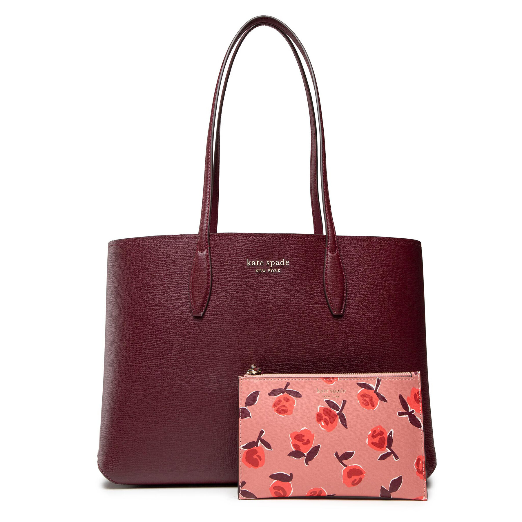 Kate Spade Дамска чанта All Day Ditsy Rose Pop K5412 Бордо - Pepit.bg