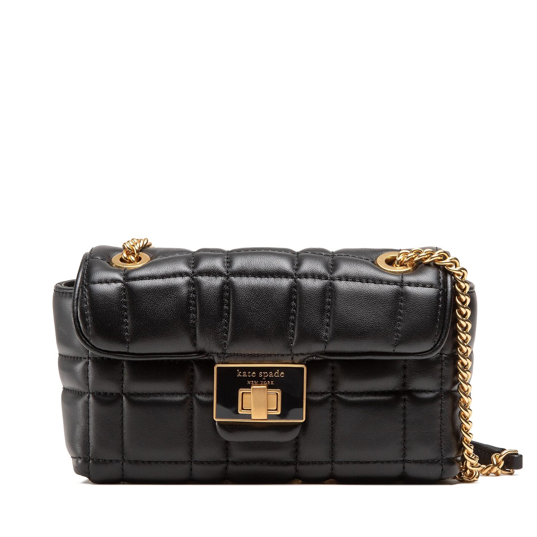 Kate Spade Дамска чанта Evelyn Quilted Leatcher Small S K8932 Черен - Pepit.bg