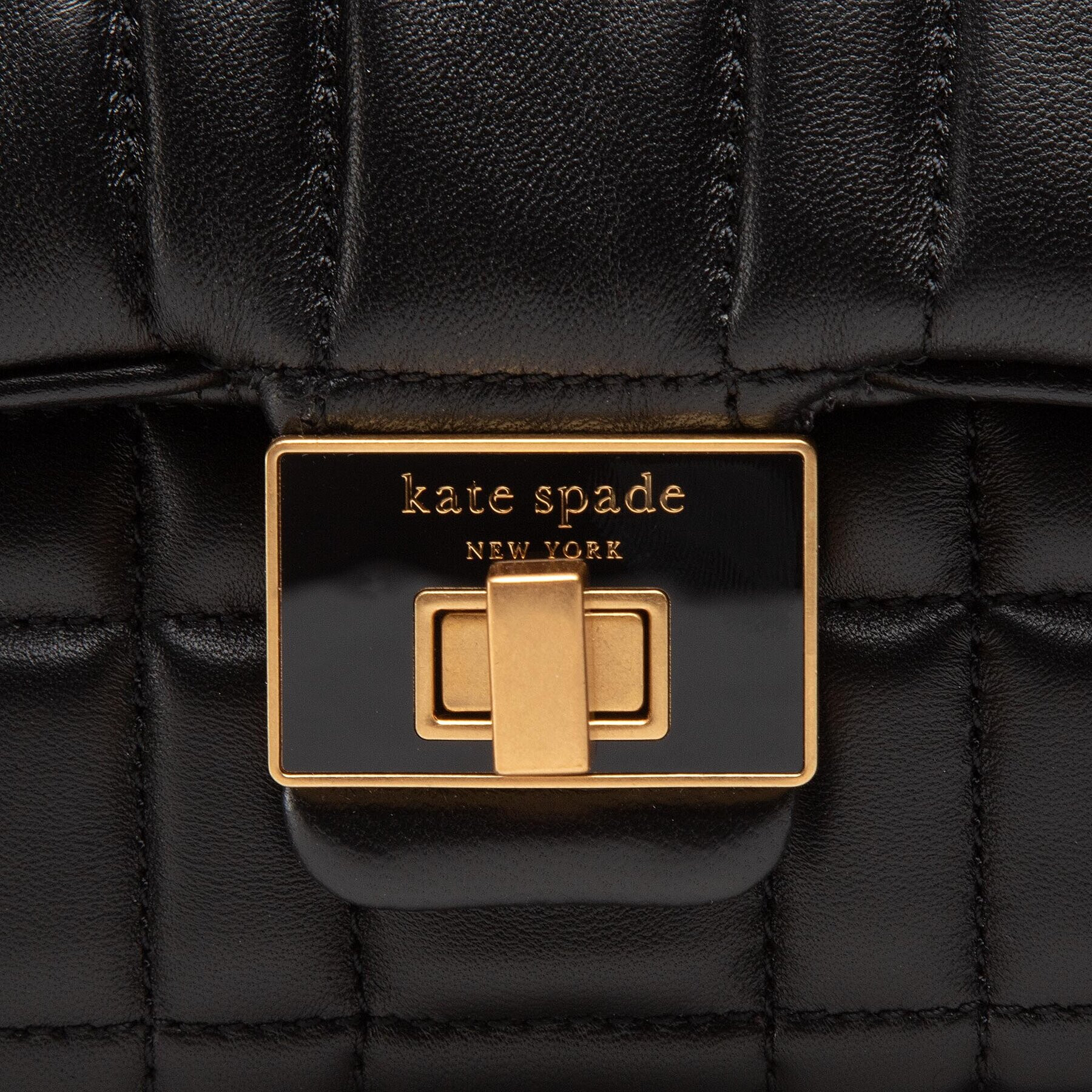 Kate Spade Дамска чанта Evelyn Quilted Leatcher Small S K8932 Черен - Pepit.bg