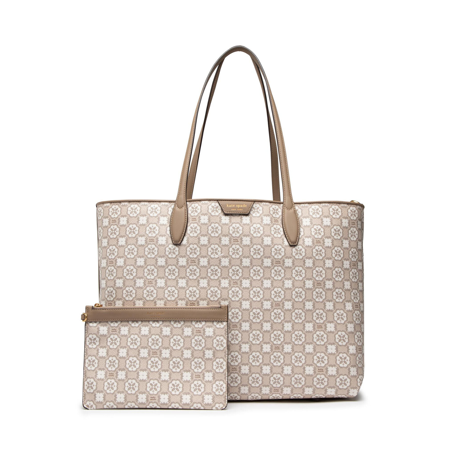 Kate Spade Дамска чанта Flower Monogram K9026 Бежов - Pepit.bg