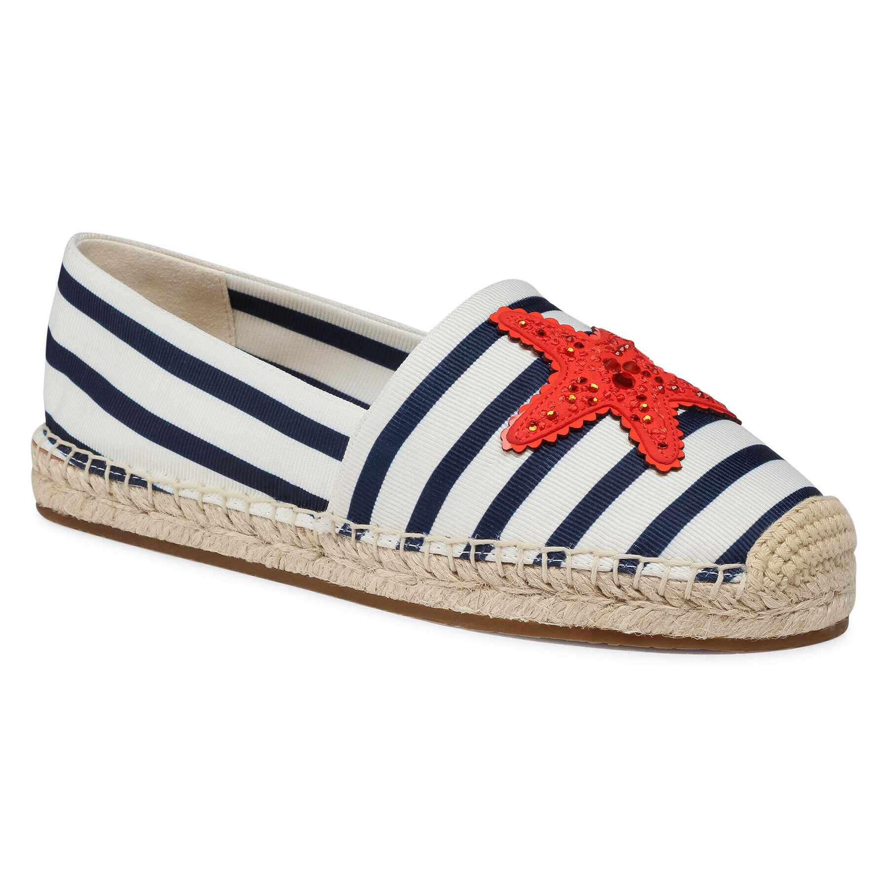 Kate Spade Еспадрили Uptown Stripe K3331 Бял - Pepit.bg