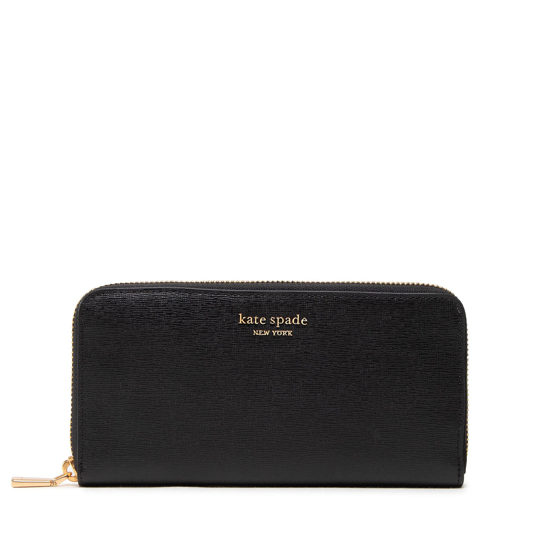 Kate Spade Голям дамски портфейл Monogram Saffiano Leather Zip Ar K8917 Черен - Pepit.bg