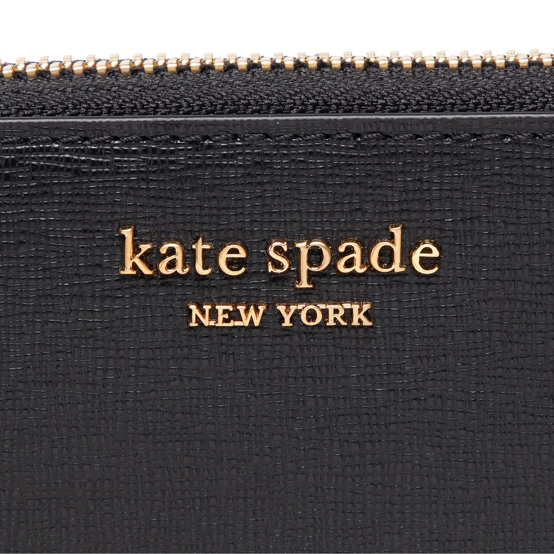 Kate Spade Голям дамски портфейл Monogram Saffiano Leather Zip Ar K8917 Черен - Pepit.bg