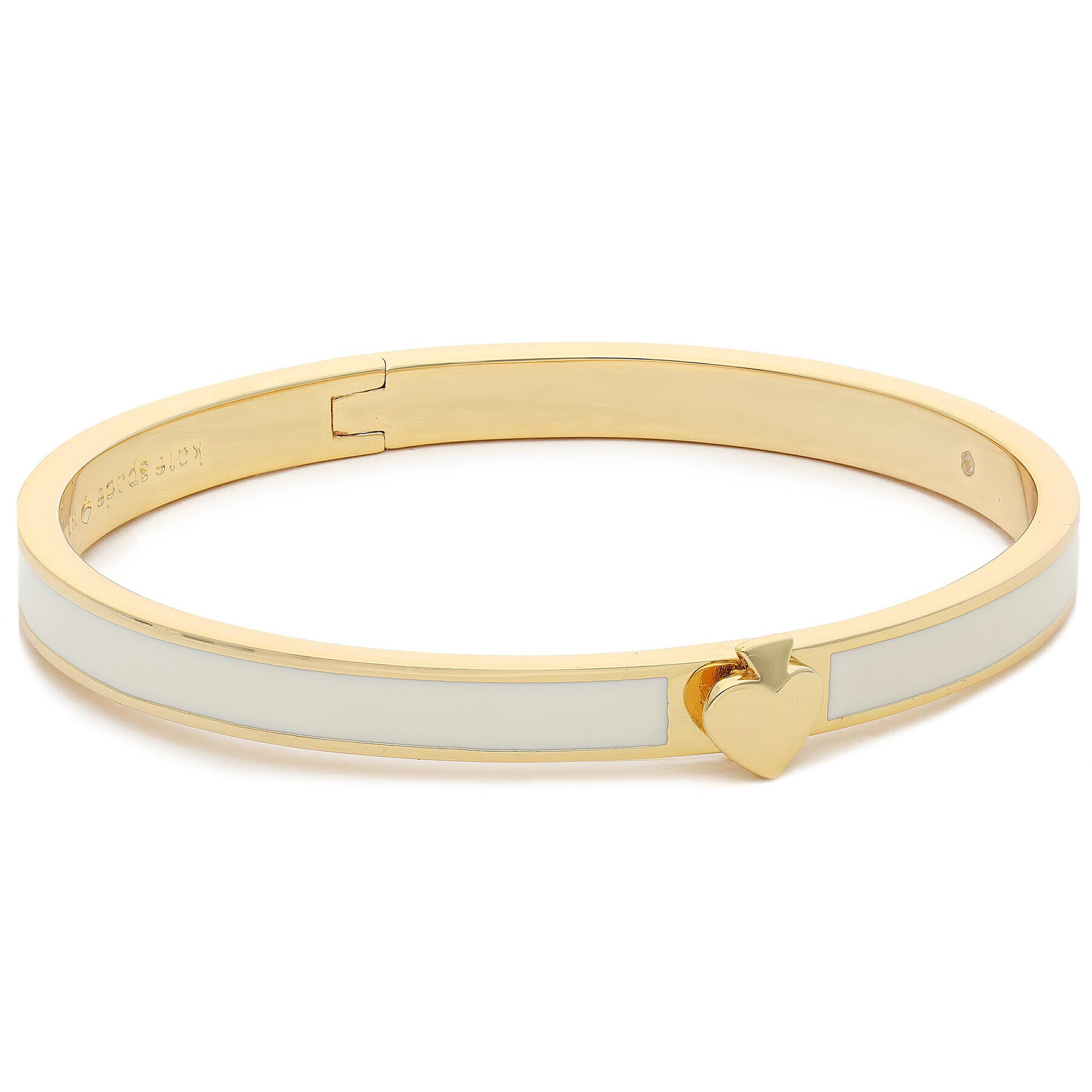 Kate Spade Гривна Heritage Spade Thin Enamel Spade Bangle WBRUH259 Бял - Pepit.bg